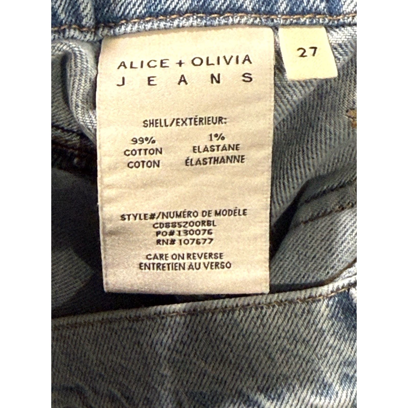 Vintage Alice and Olivia Brian Jeans Mid Rise Wide Leg in Rockstar Blue Sz 30x34 Size 27" / US 4 / IT 40 - 6 Thumbnail