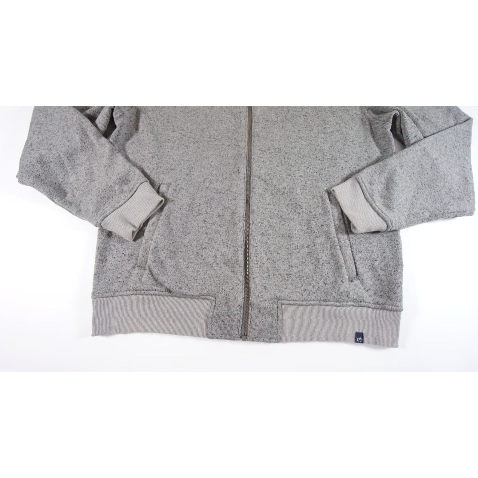 Southern Tide Southern Tide Mens Jacket Bomber Jacket XL Gray Fleece Zip Full Zip Casual Outdoor Stand-Up Collar, Regular Fit, Outer Shell Polyester Size US XL / EU 56 / 4 - 3 Thumbnail