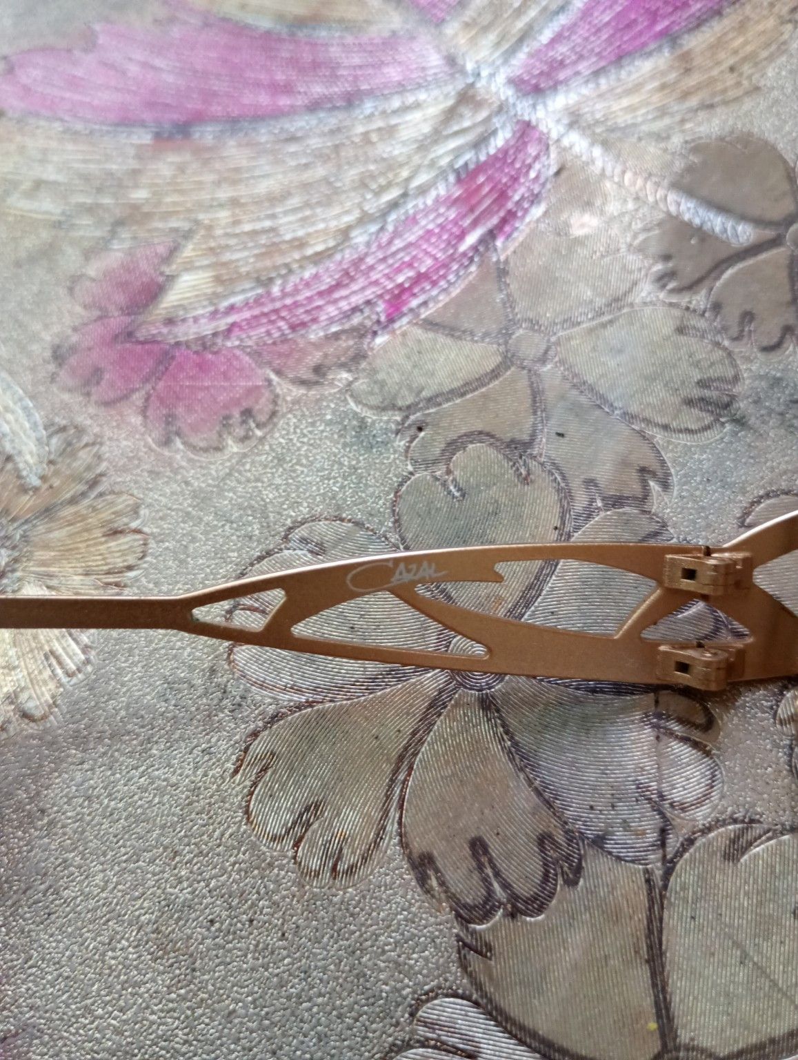 Cazal Vintage Cazal Eyeglasses Frame Gold Crystal Germany Size ONE SIZE - 6 Thumbnail