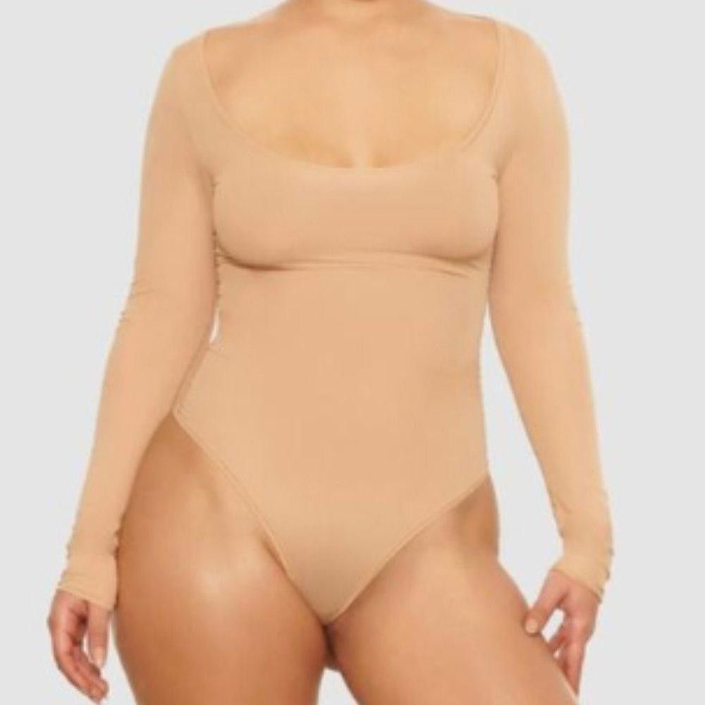 Designer CT582 Skims NWT Jelly Sheer Thong Bodysuit Clay XXS Size XXS / US 00 / IT 34 - 1 Thumbnail