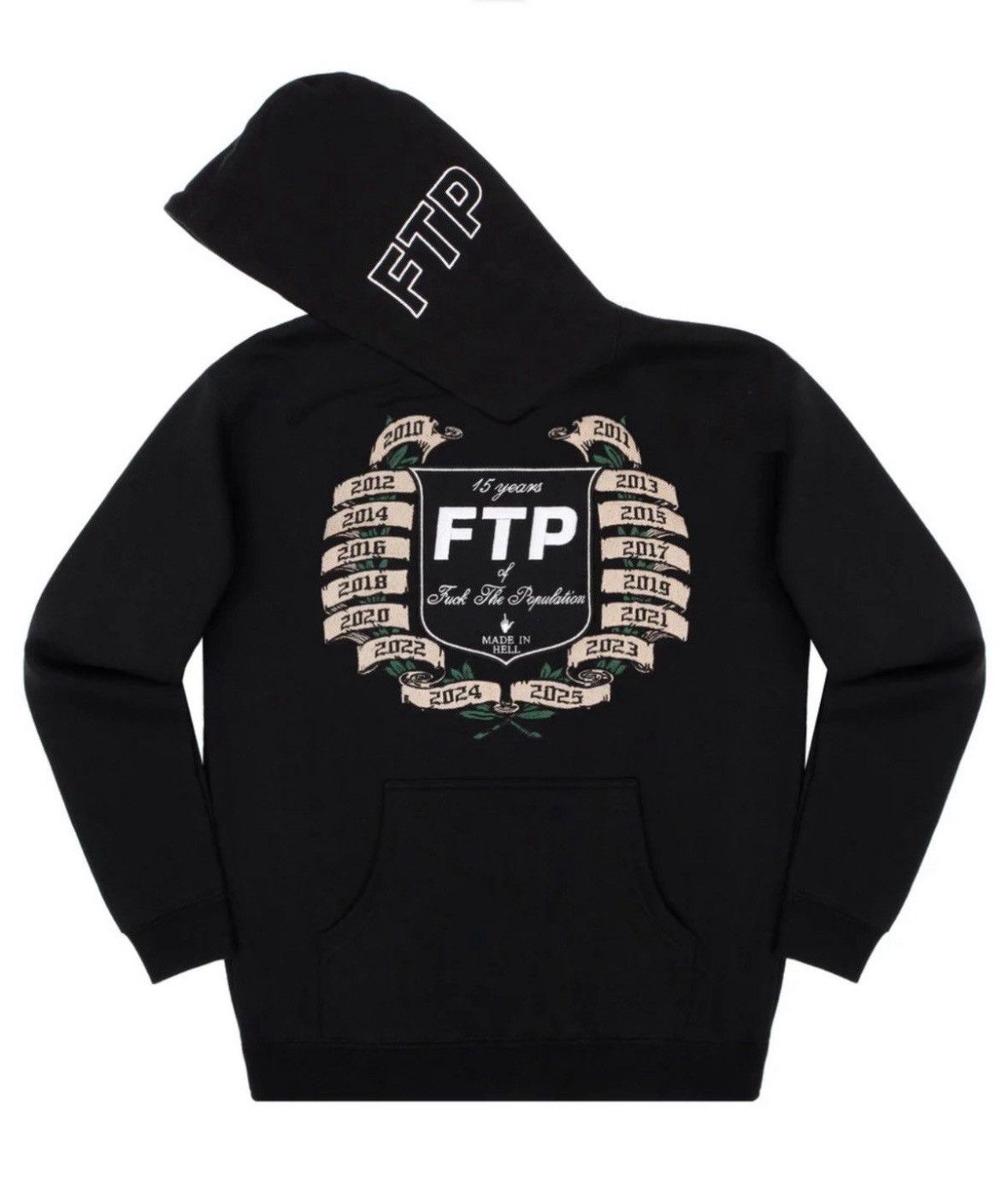 Fuck The Population FTP XL-(15TH ANNIVERSARY HOODIE PULLOVER Size US XL / EU 56 / 4 - 2 Thumbnail