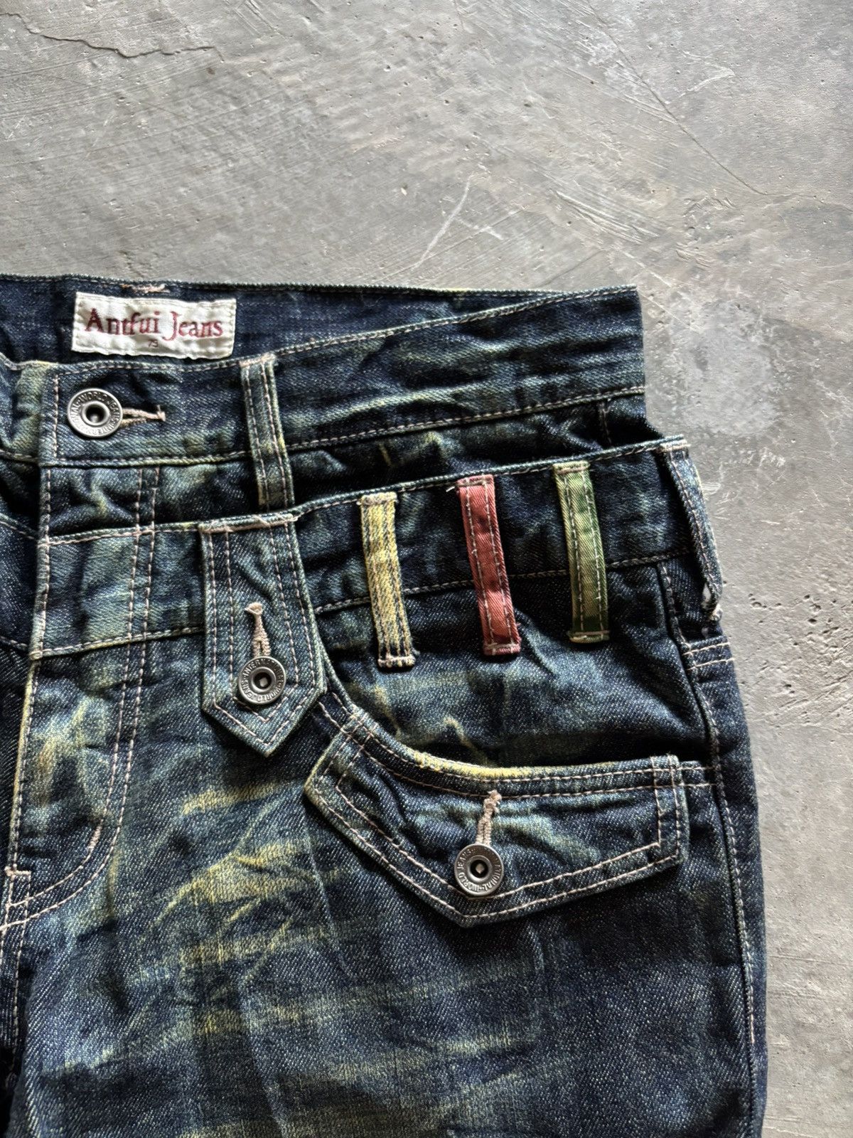 Hysteric Glamour ANTFUI double waist japanese rusty crazy sick washed punk Size US 30 / EU 46 - 9 Thumbnail