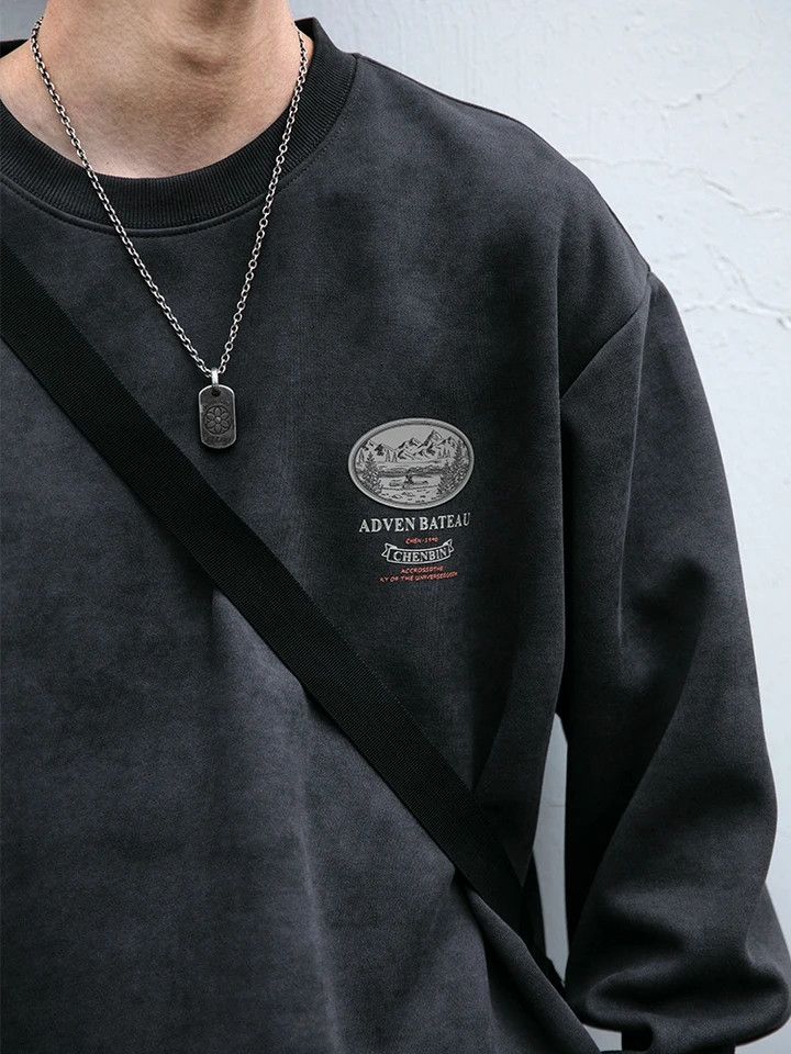 Japanese Brand × Vintage Loose Fit Round Neck Hoodie Size US L / EU 52-54 / 3 - 4 Thumbnail