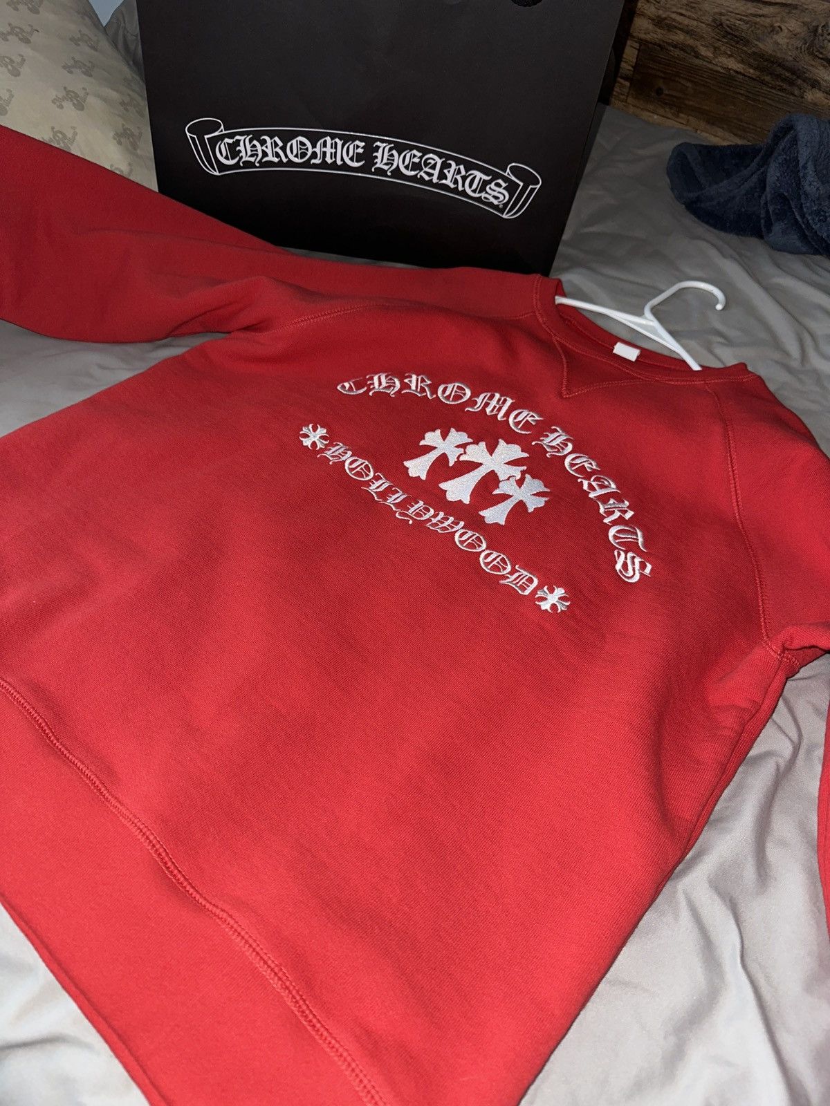 Chrome Hearts Chrome hearts “Hollywood” Red Cross crew neck Size US L / EU 52-54 / 3 - 2 Thumbnail