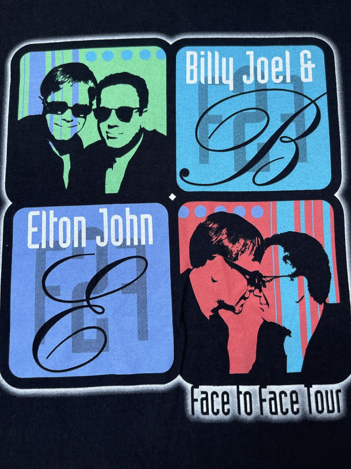 Band Tees × Rap Tees × Vintage 2001 Billy Joel Elton John Face 2 Face Tour T-Shirt Size US XL / EU 56 / 4 - 4 Thumbnail
