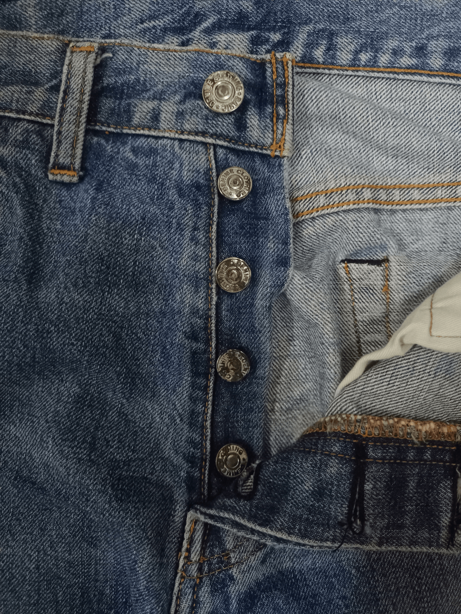 Denime Vintage Denime Japan Patched Distressed Loose Jeans 33x31 Size US 33 - 3 Thumbnail
