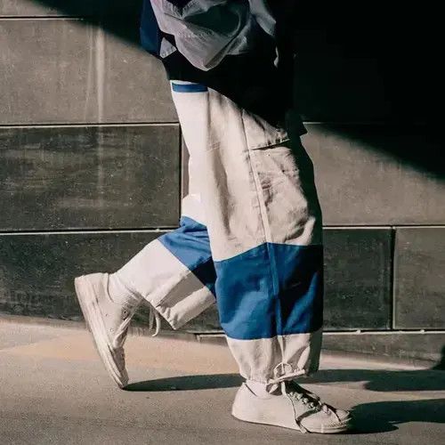 Other 2019A/W Simple Blue Japan White Patchwork Pants Size US 32 / EU 48 - 3 Thumbnail