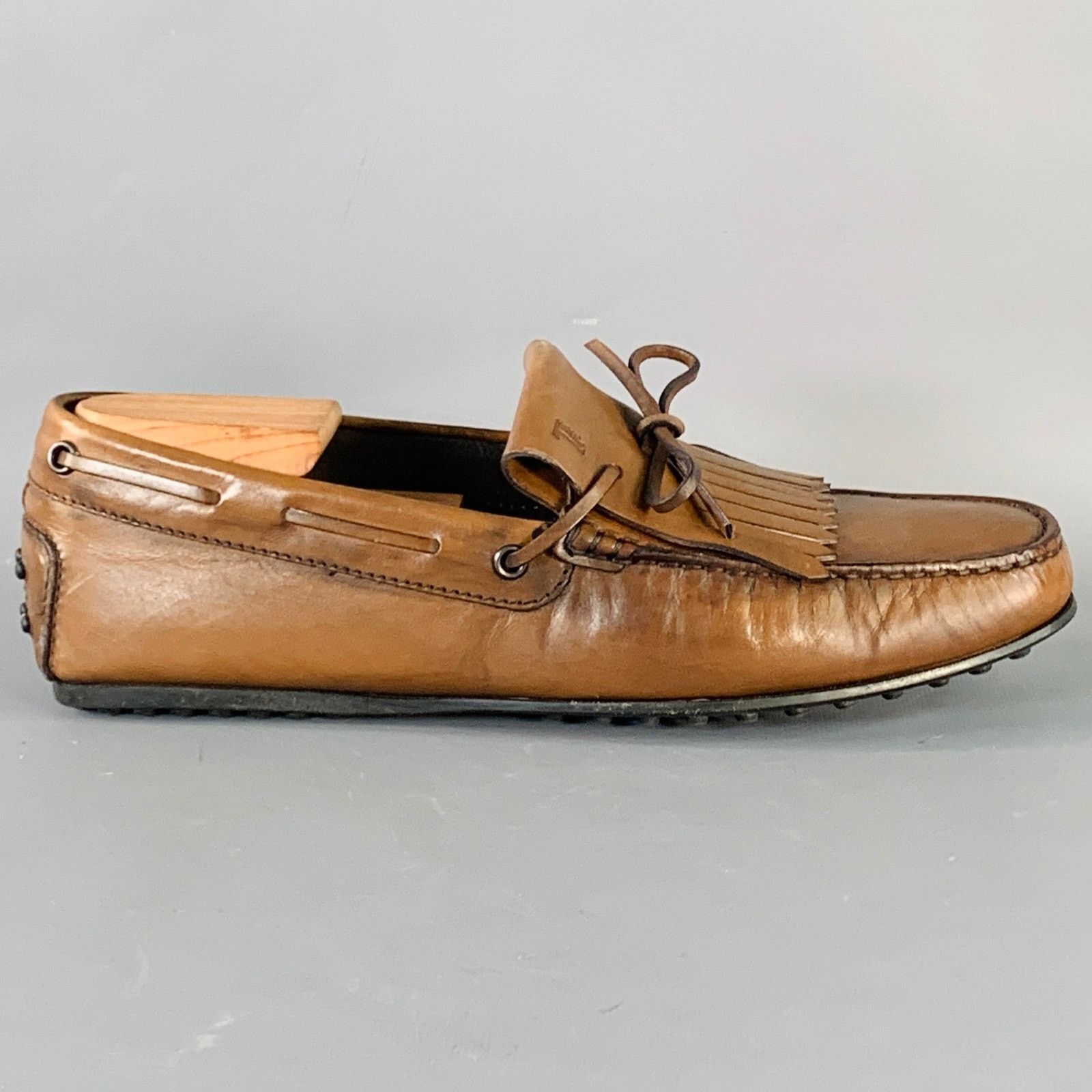 Tod's TOD'S Size 8.5 Leather Moccasin Fringed Drivers Loafers Size US 8.5 / EU 41-42 - 2 Thumbnail