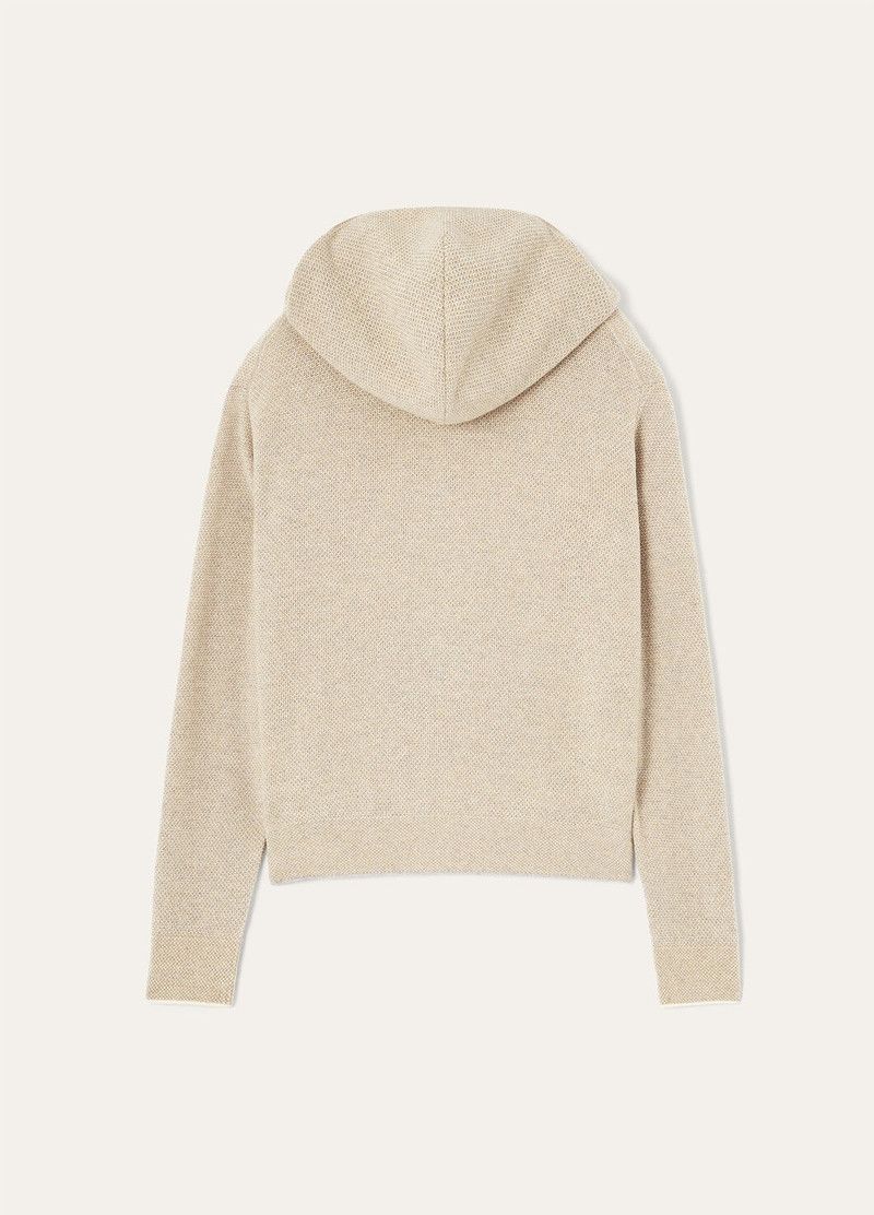 Loro Piana o1srvl11e0526 FAP2129 Varallo Hooded Bomber Jacket in Beige Size M / US 6-8 / IT 42-44 - 7 Thumbnail