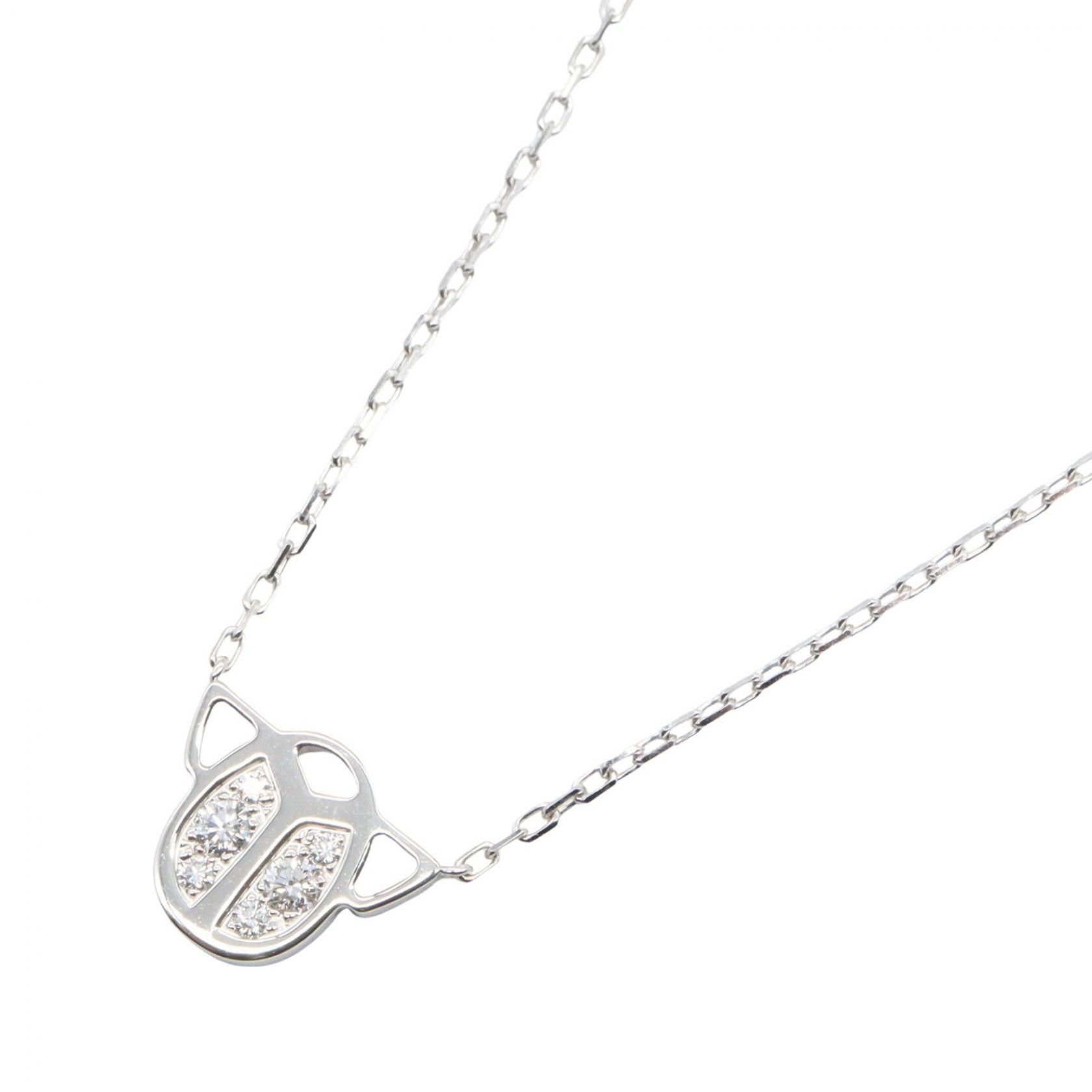 Cartier Cartier Cartier Scarab Au750 Diamond Necklace Precious Metal Necklace DUTY FREE for USA Size ONE SIZE - 1 Thumbnail