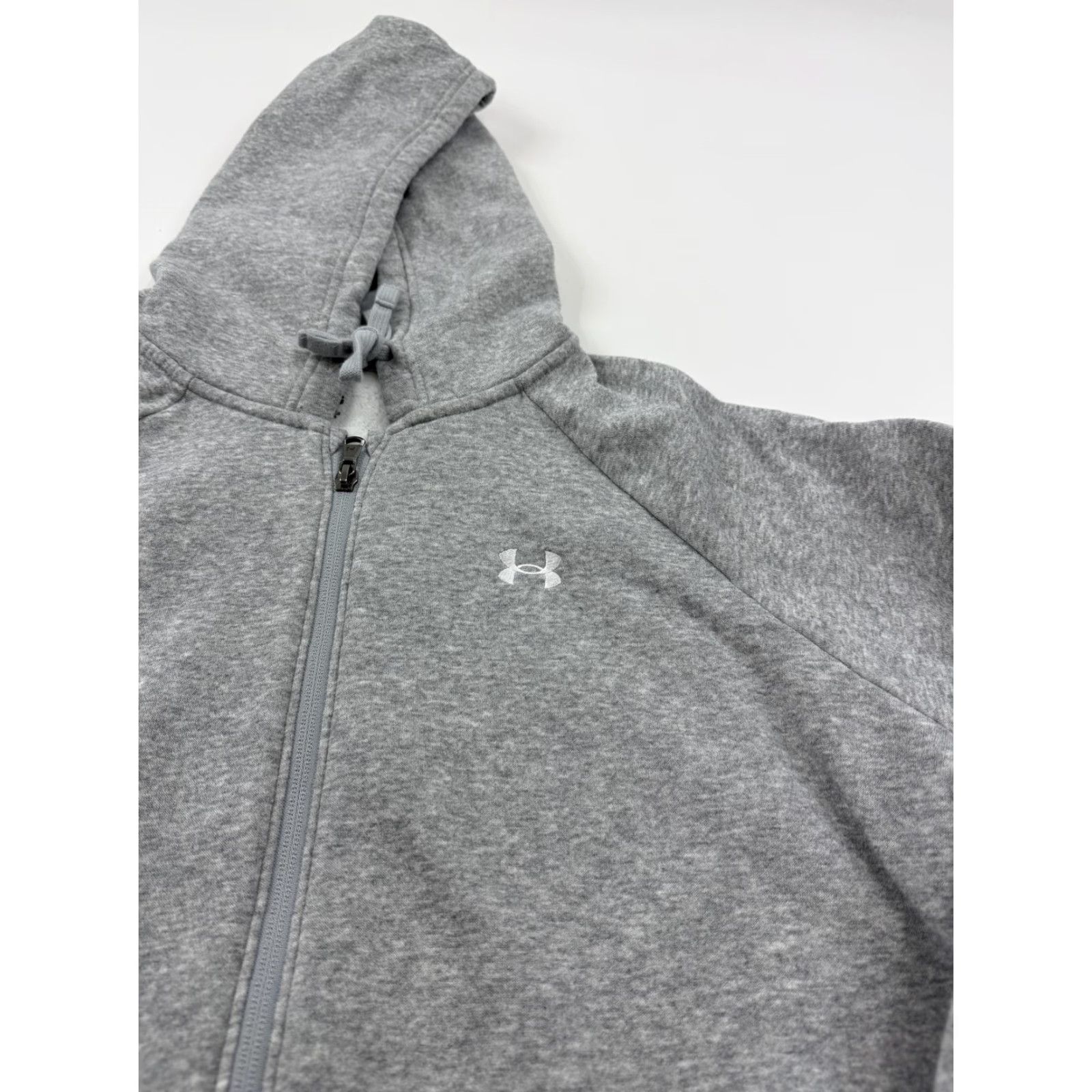 Under Armour Under Armour Hoodie Sweatshirt Womens XL Gray Full Zip Fleece Athletic Cropped Size XL / US 12-14 / IT 48-50 - 3 Thumbnail