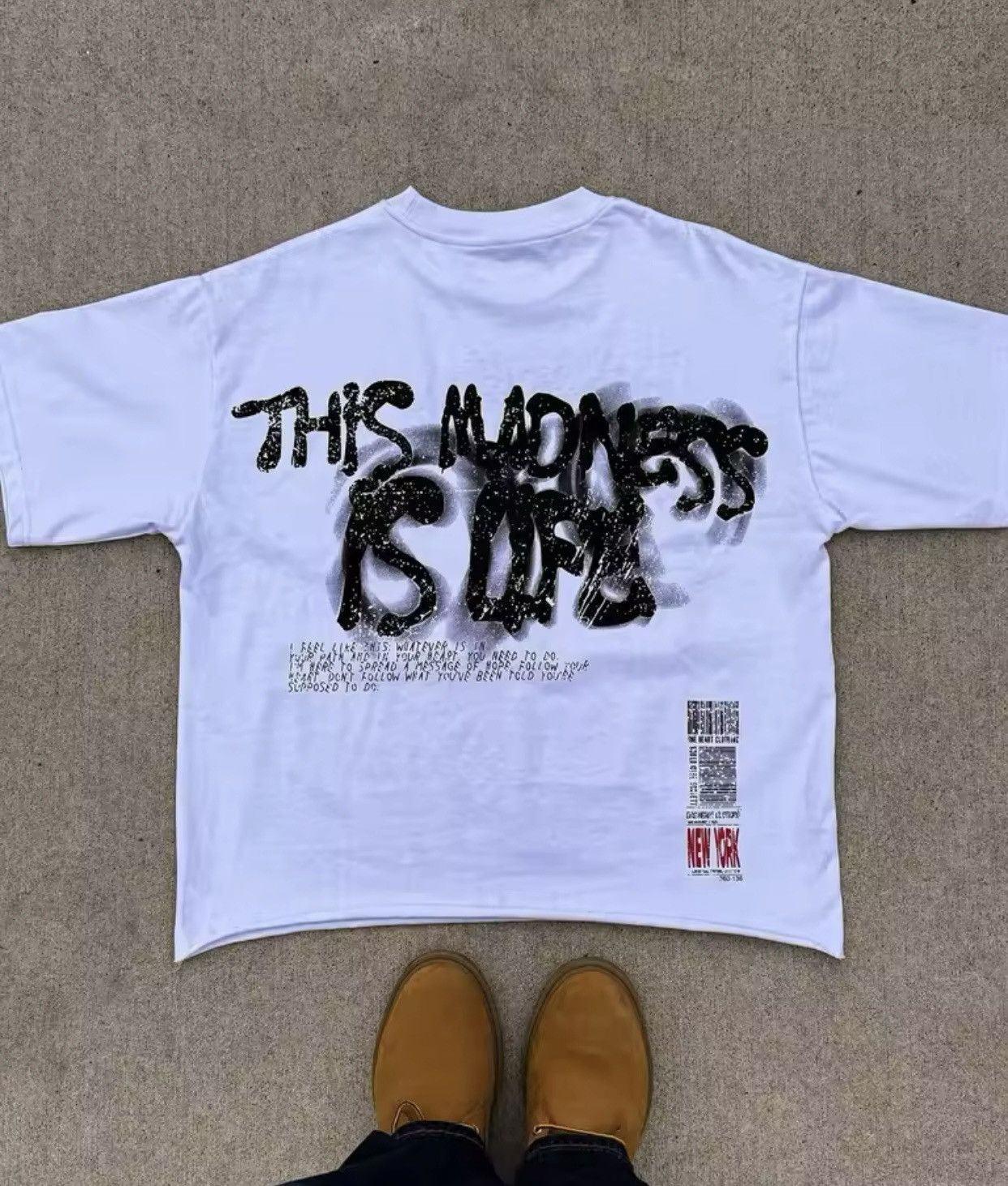 Other simple printed loose T-shirts retro design pure cotton Size US XXL / EU 58 / 5 - 3 Thumbnail