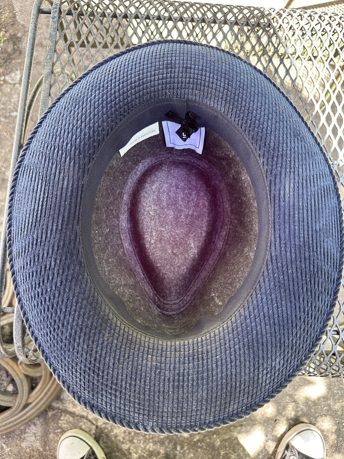 Pigalle Blue Corduroy Fedora Size ONE SIZE - 4 Thumbnail