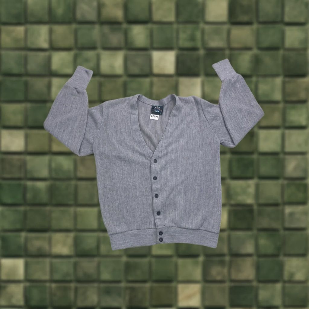 Jantzen VINTAGE Jantzen Cardigan Mens Knit C-Neck Gray 90s USA Made Medium M Size Regular Long Sleeve Size US M / EU 48-50 / 2 - 1 Thumbnail