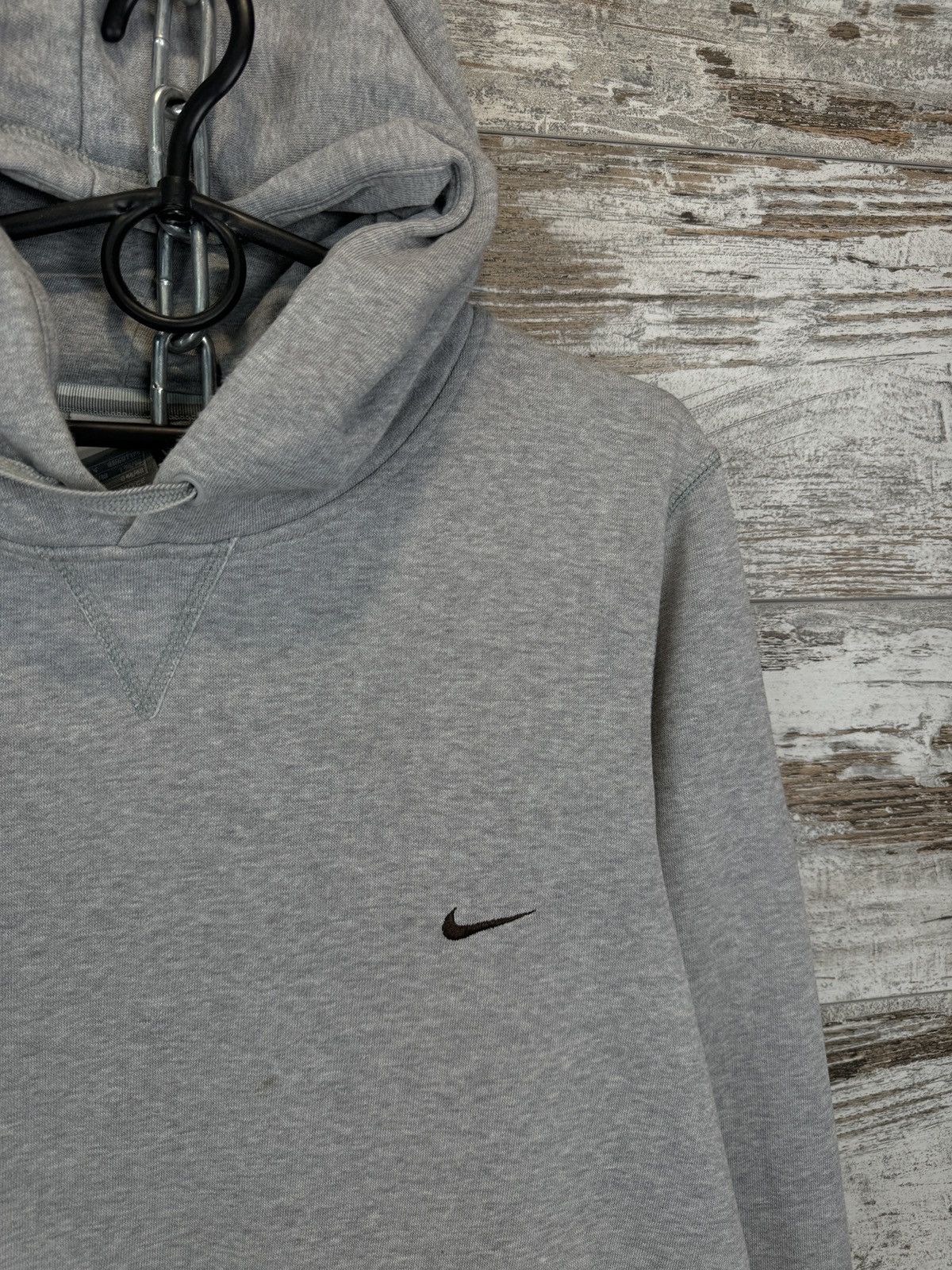 Nike × Vintage Mens Vintage Nike basic swoosh hoodie 90s rare Size US S / EU 44-46 / 1 - 3 Thumbnail