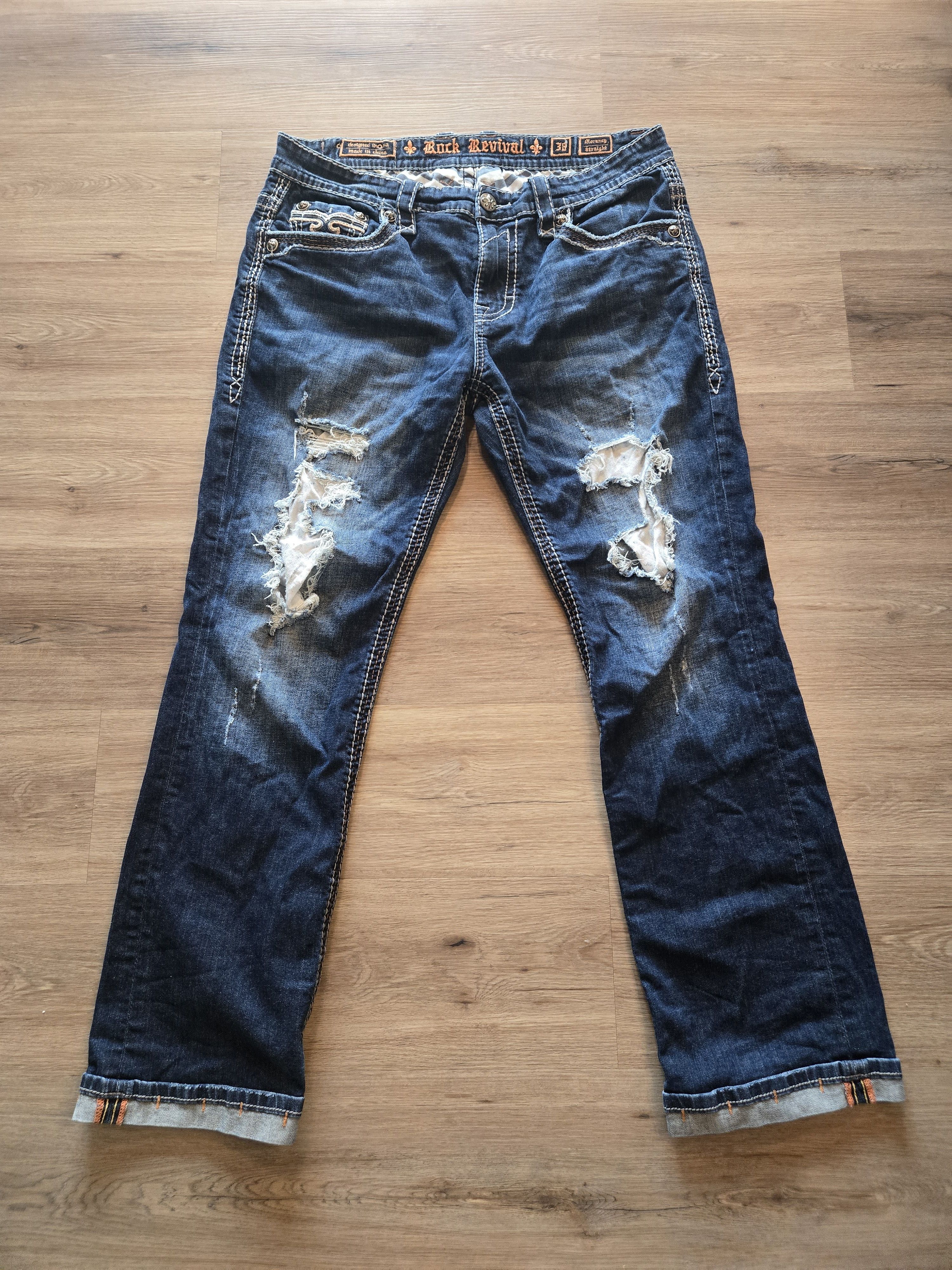 Rock Revival Rock Revival Ripped Jeans Size US 38 / EU 54 - 1 Thumbnail