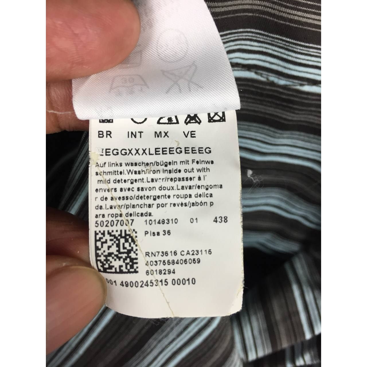 Hugo Boss Boss By Hugo Boss Regular Fit Striped Longsleeve Tee Size US XXL / EU 58 / 5 - 11 Thumbnail