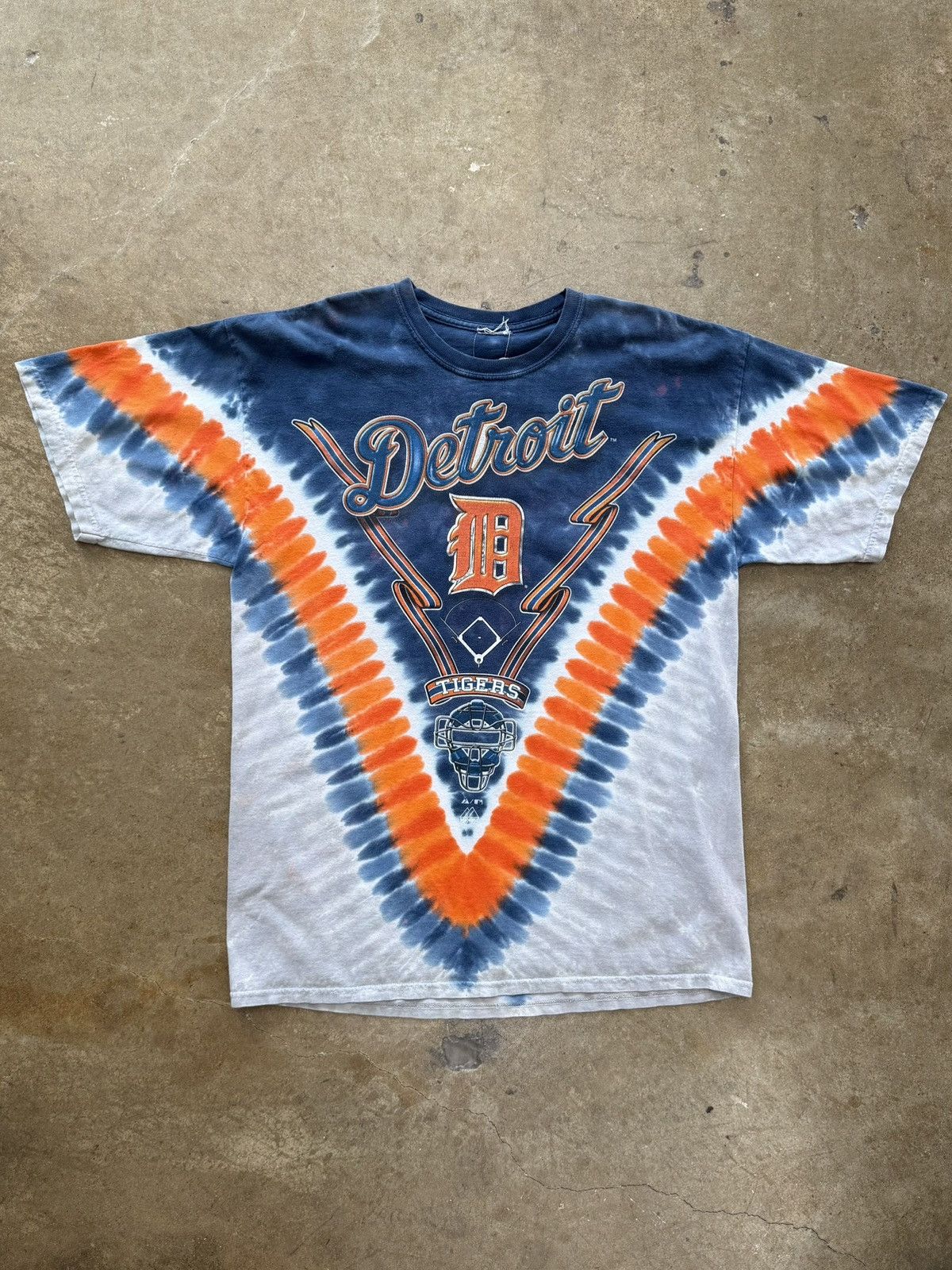 Vintage Vintage MLB Majestic Detroit Tigers Tie Dyed Tee XL Size US XL / EU 56 / 4 - 2 Thumbnail