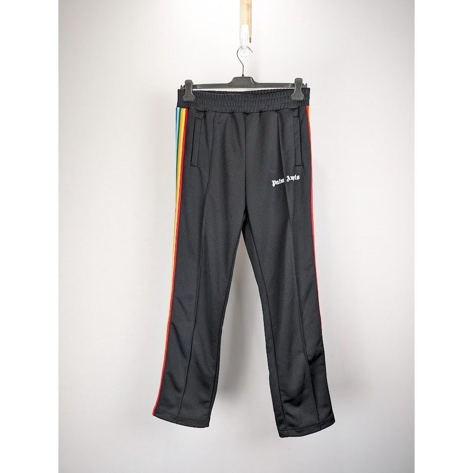 Palm Angels o1rshd1 Rainbow Track Pants in Black/Multicolor Size US 34 / EU 50 - 1 Thumbnail