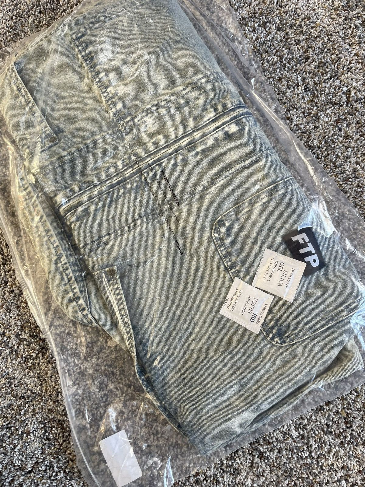 Fuck The Population FTP Frayed Denim Jacket (Sand) Size US XL / EU 56 / 4 - 6 Thumbnail