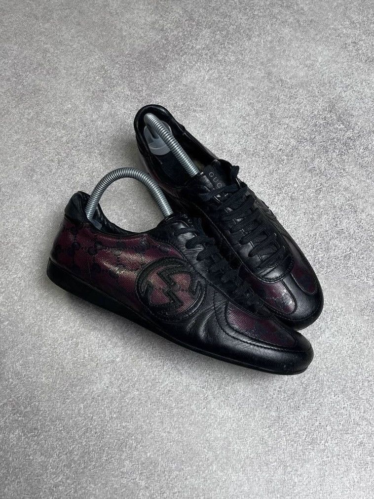 Designer Vintage Gucci GG Monogram Leather Sneakers Us 6 Size US 6 / EU 39 - 2 Thumbnail