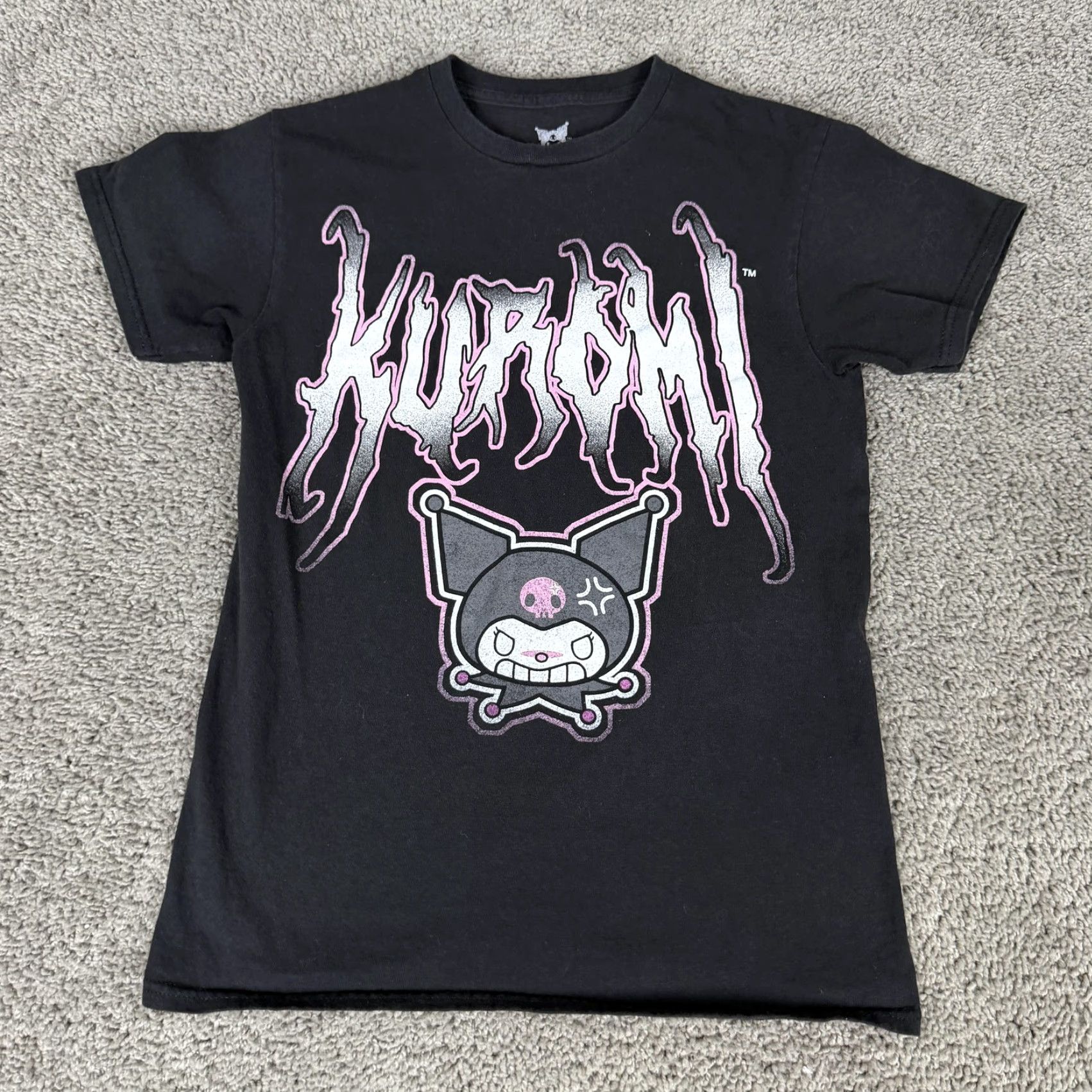 Vintage Kuromi Shirt Mens Small Black White Sanrio Graphic Cartoon T-Shirt Tagless Size US S / EU 44-46 / 1 - 2 Thumbnail