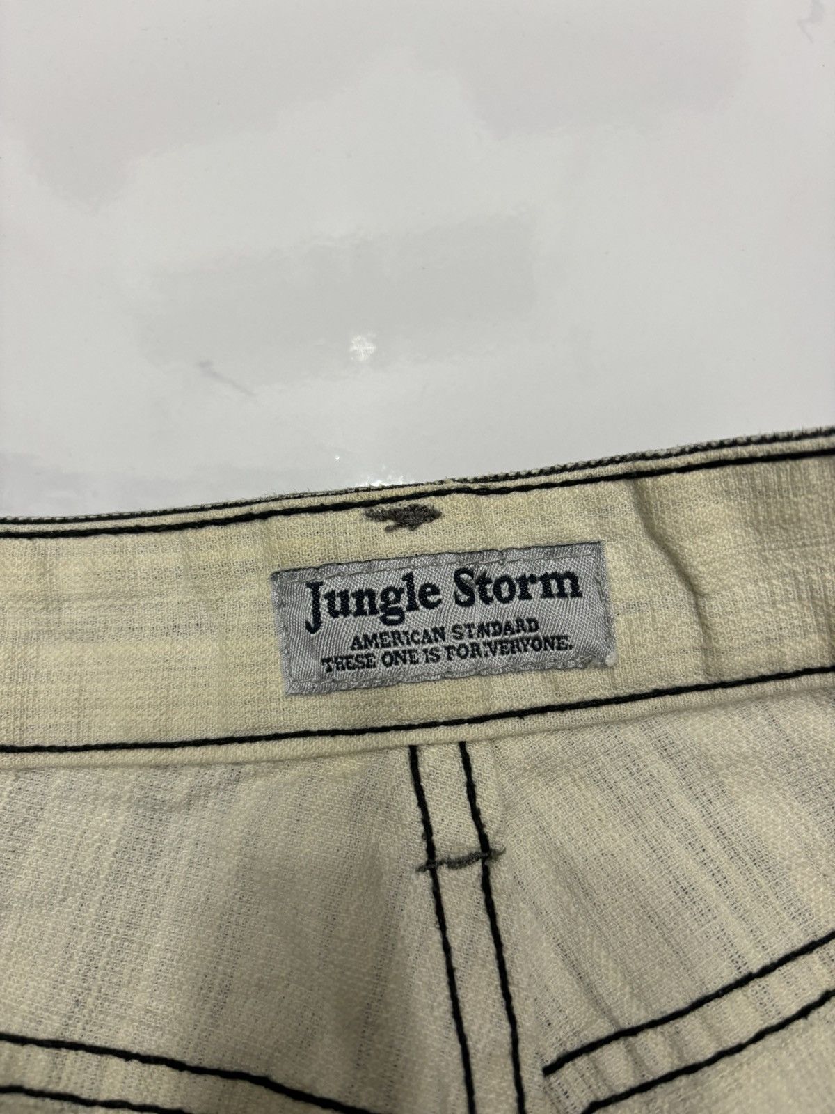 Hysteric Glamour JUNGLE STORM CRAZY STRIPE DENIM SHORT JEANS Size US 31 - 7 Thumbnail