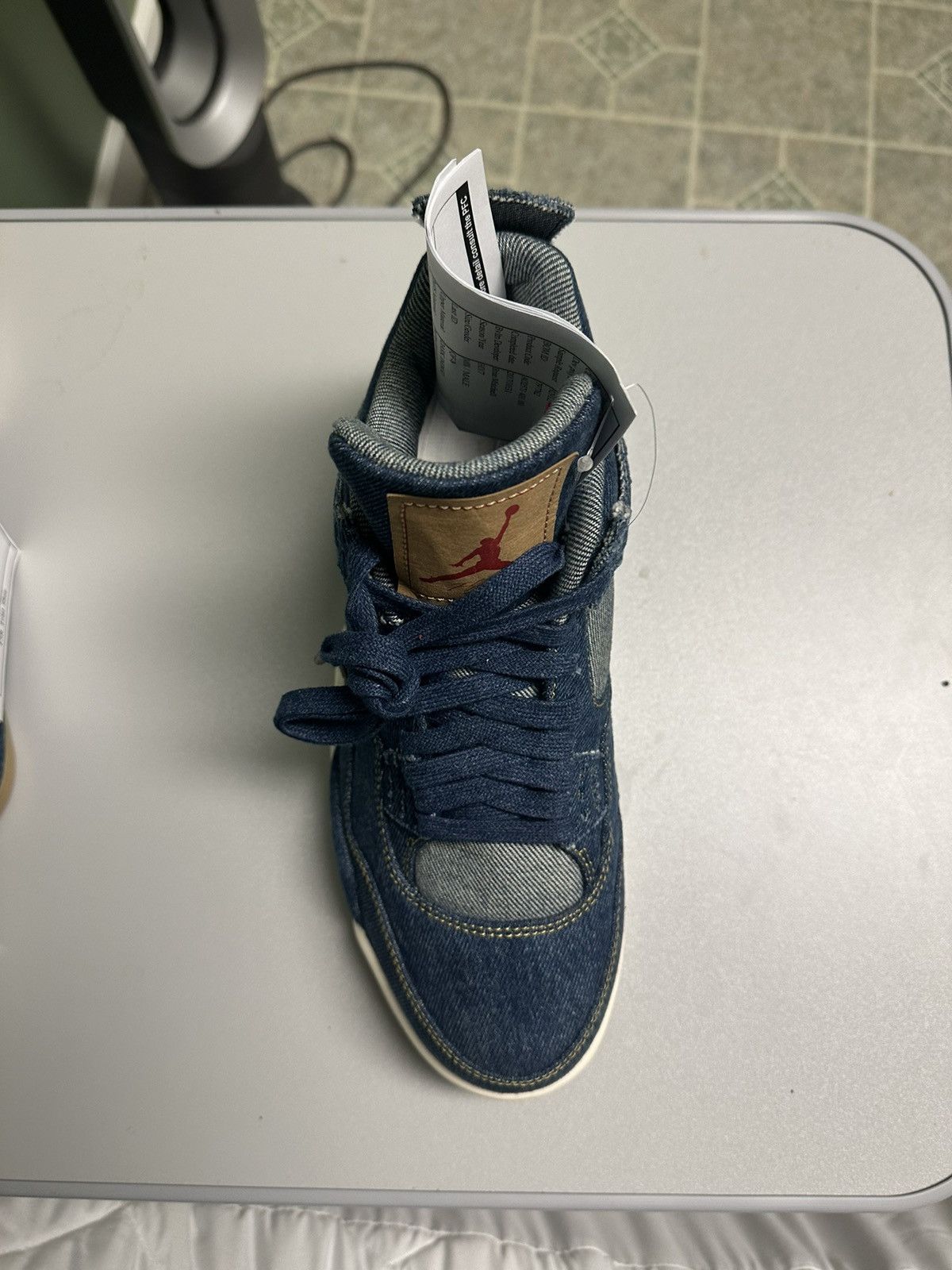 Jordan Brand × Levi's × Nike SAMPLE Nike Jordan Brand x Levi’s Air Jordan 4 Denim Blue Size US 8.5 / EU 41-42 - 6 Thumbnail