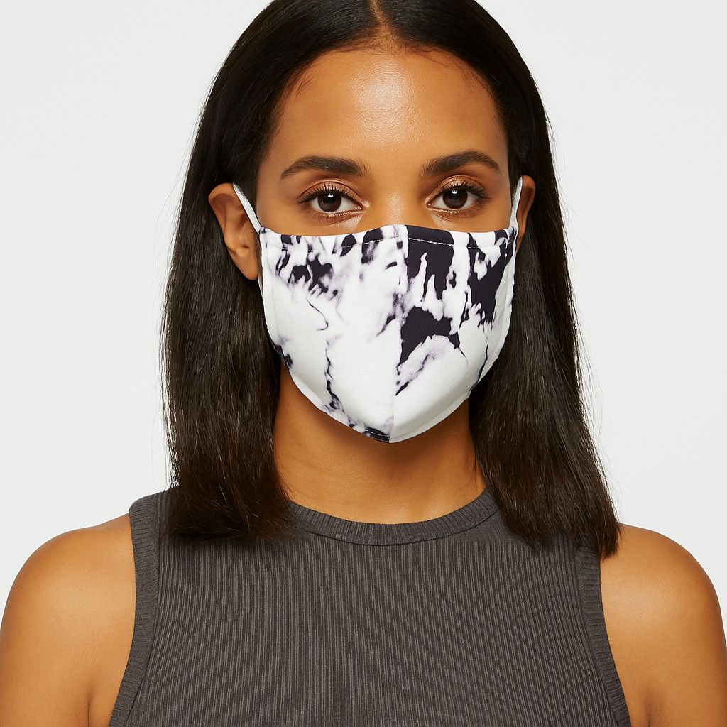 Other White/Purple Marble Print Facemask Comfort Travel Size ONE SIZE - 1 Thumbnail