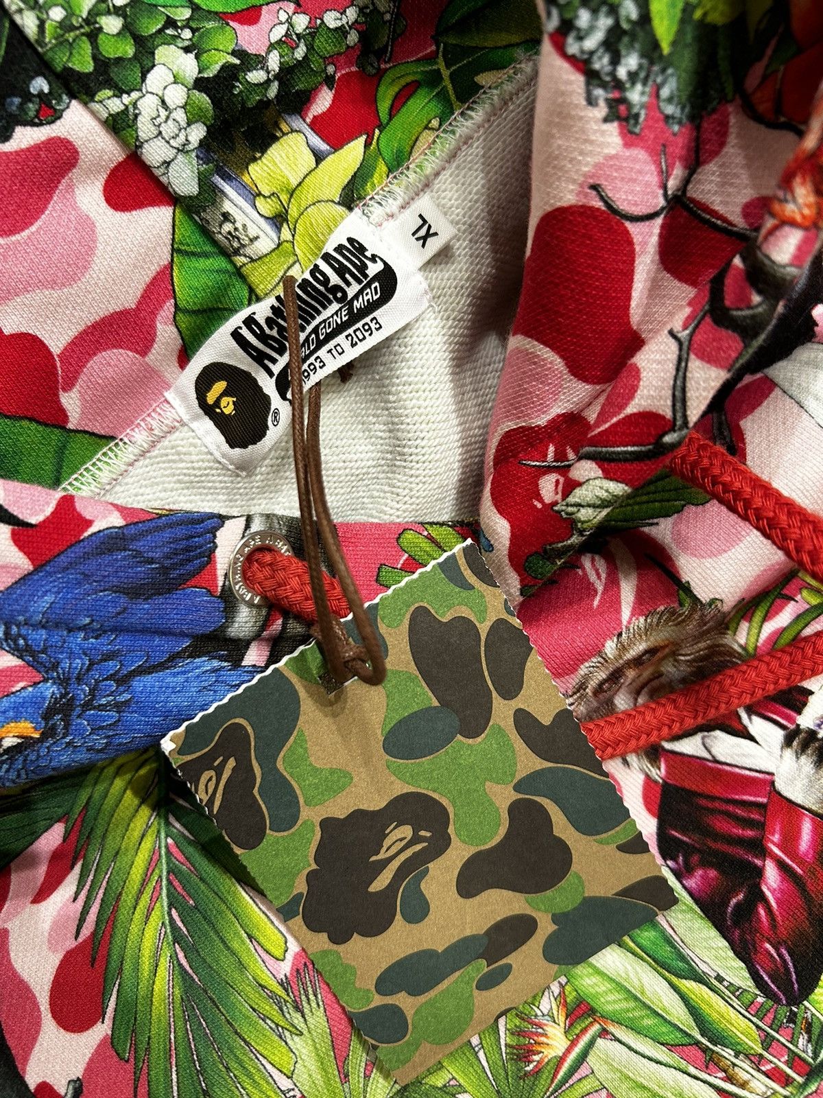 Bape Bape X Monkey 47 Pullover Hoodie Pink Size US XL / EU 56 / 4 - 6 Thumbnail