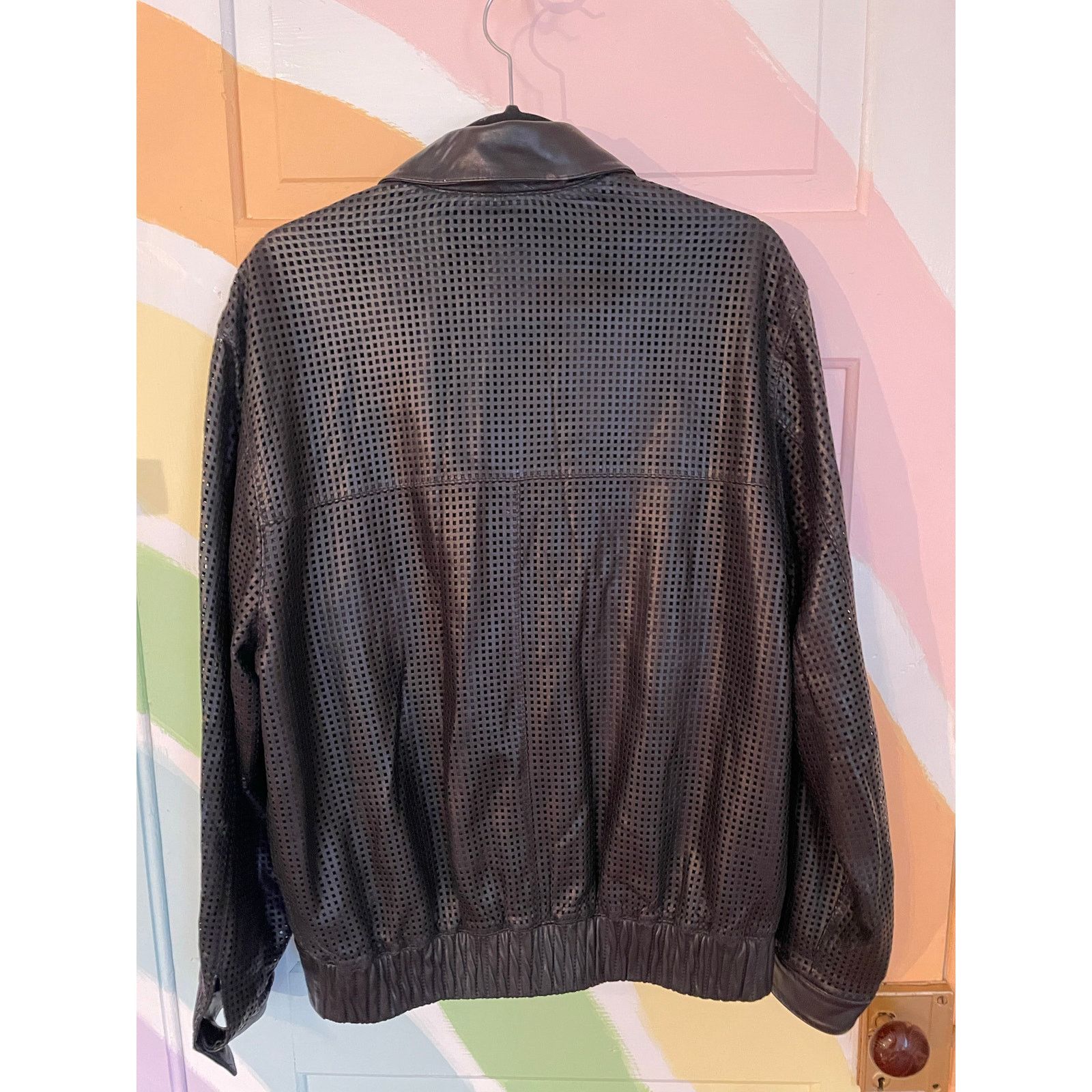 Torras Torras Men’s Black Perforated Leather Jacket Size 40 Size US M / EU 48-50 / 2 - 5 Thumbnail