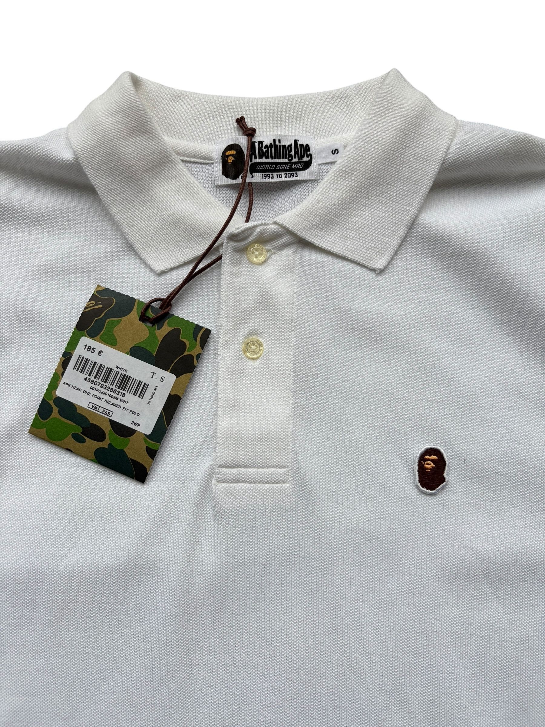 Bape Bape White Mini Ape Head Polo T-Shirt Size US S / EU 44-46 / 1 - 3 Thumbnail