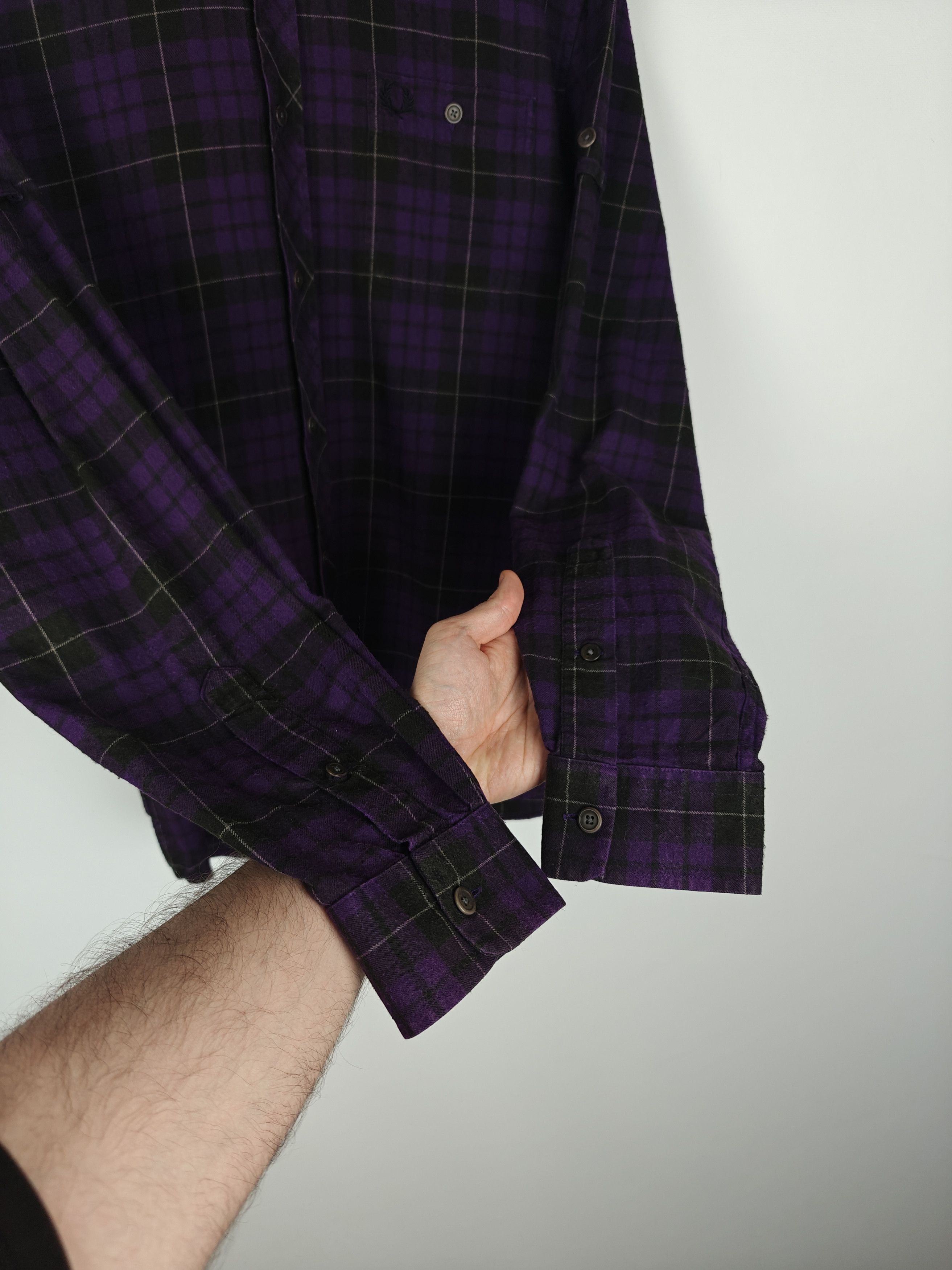 Fred Perry Fred Perry Shirt Cotton Check Purple size L Size US L / EU 52-54 / 3 - 7 Thumbnail