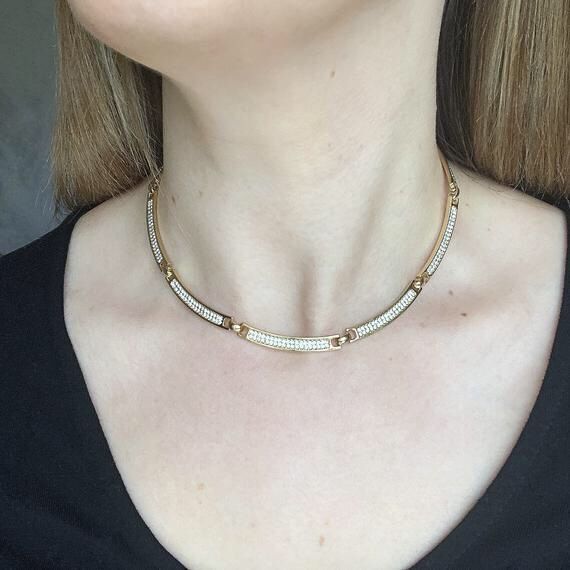 Dior Vintage Dior Rhinestone Necklace Size ONE SIZE - 8 Thumbnail