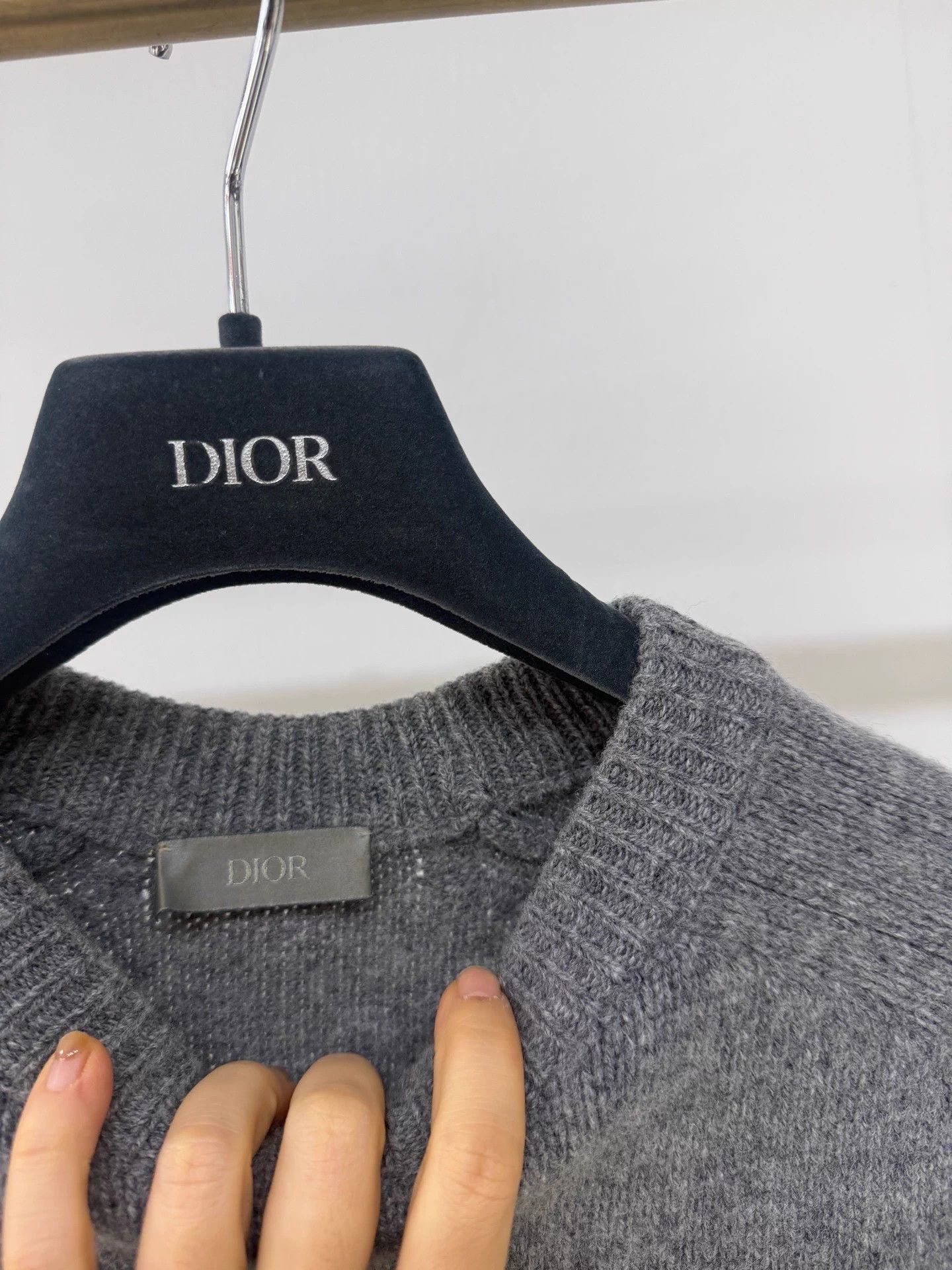 Dior Dior Gray Logo Knit Sweater 99 New XS Size XS / US 0-2 / IT 36-38 - 3 Thumbnail
