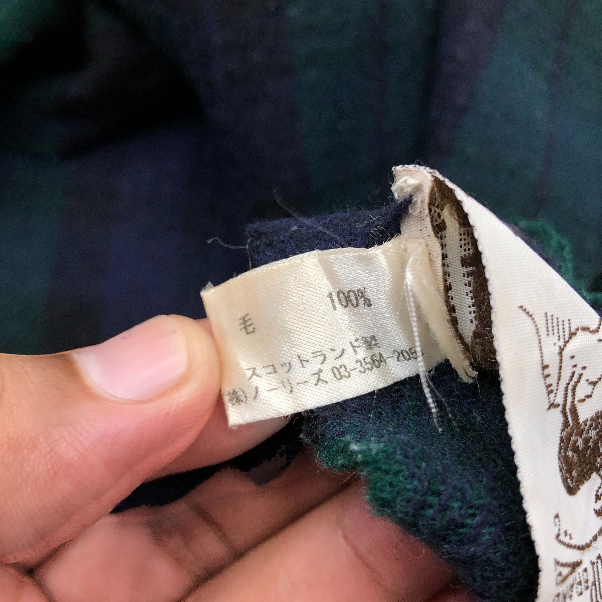 Japanese Brand Vintage Hilltop Scarf Plaid Tartan Check Wool Scarves Size ONE SIZE - 7 Thumbnail