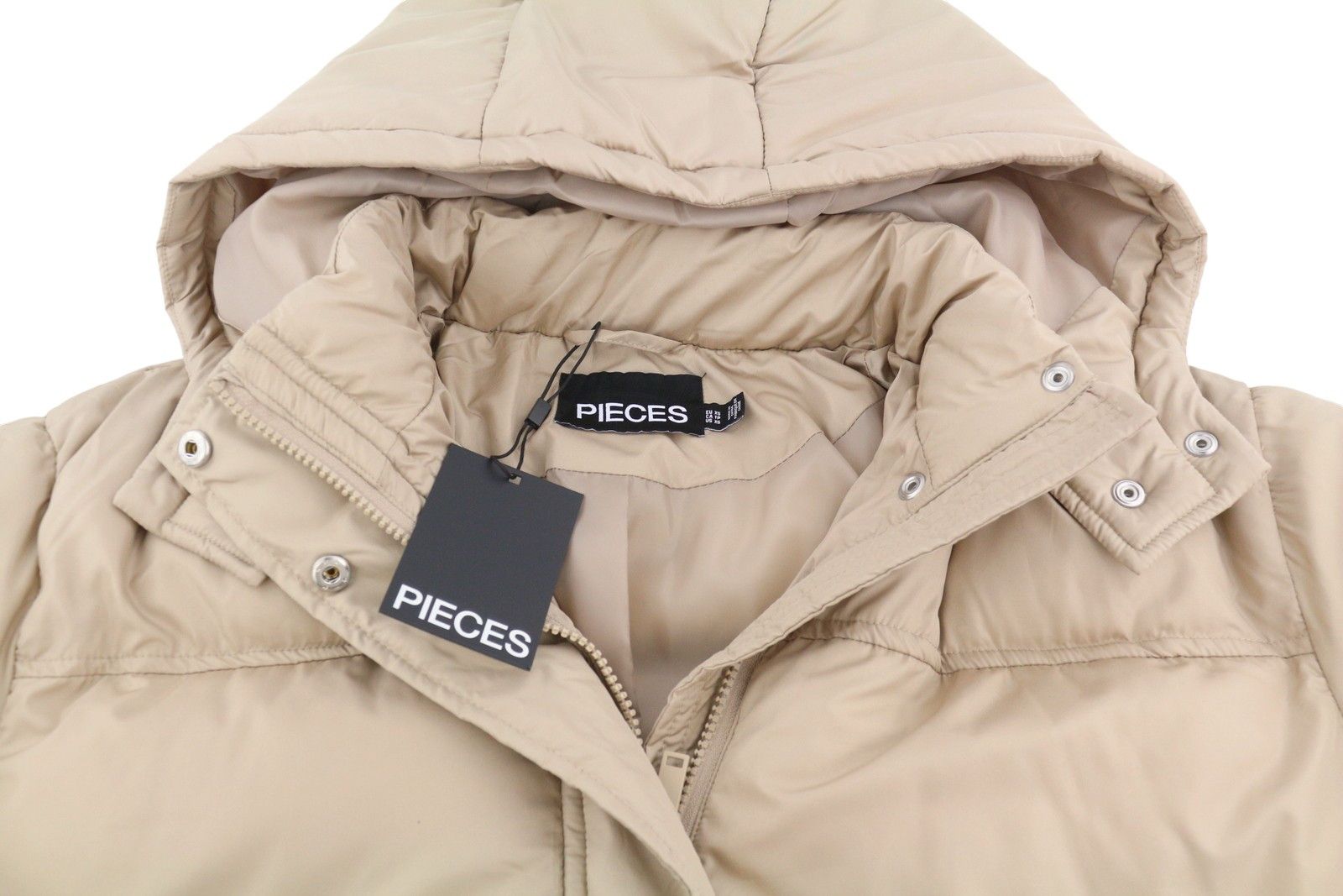 Other LOUIE SHORT PUFFER XS Silver Mink Quilted Hood 88046 Size XS / US 0-2 / IT 36-38 - 6 Thumbnail
