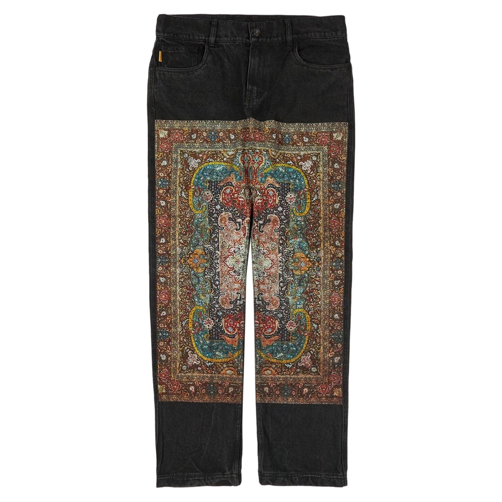 Pleasures Black Rug Denim Pants. Double knees. Size 30