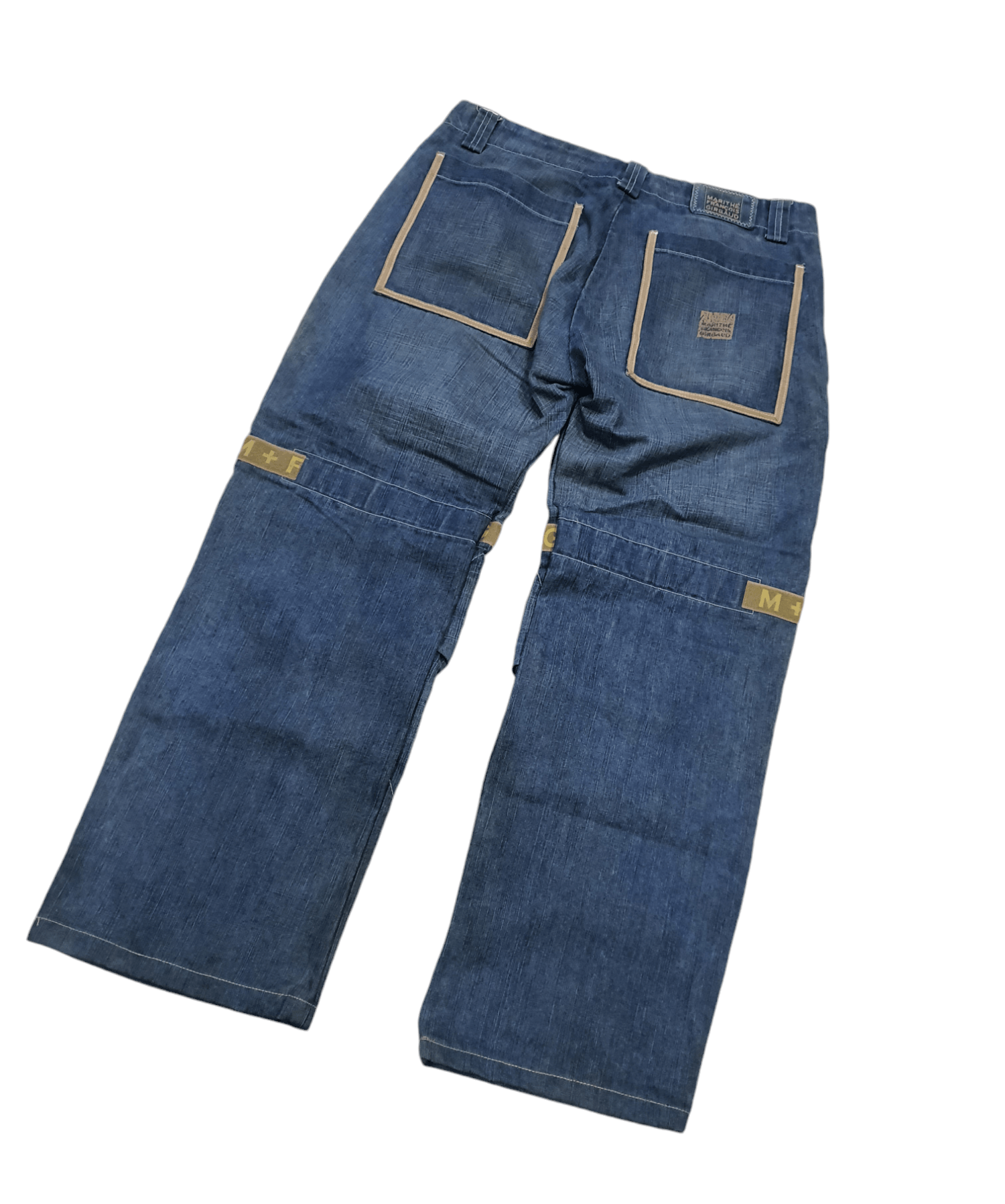 Marithe + Francois Girbaud × Vintage 90s MARITHE FRANCOIS GIRBAUD Wide Leg Baggy Blue Denim Jeans Size US 36 / EU 52 - 9 Thumbnail