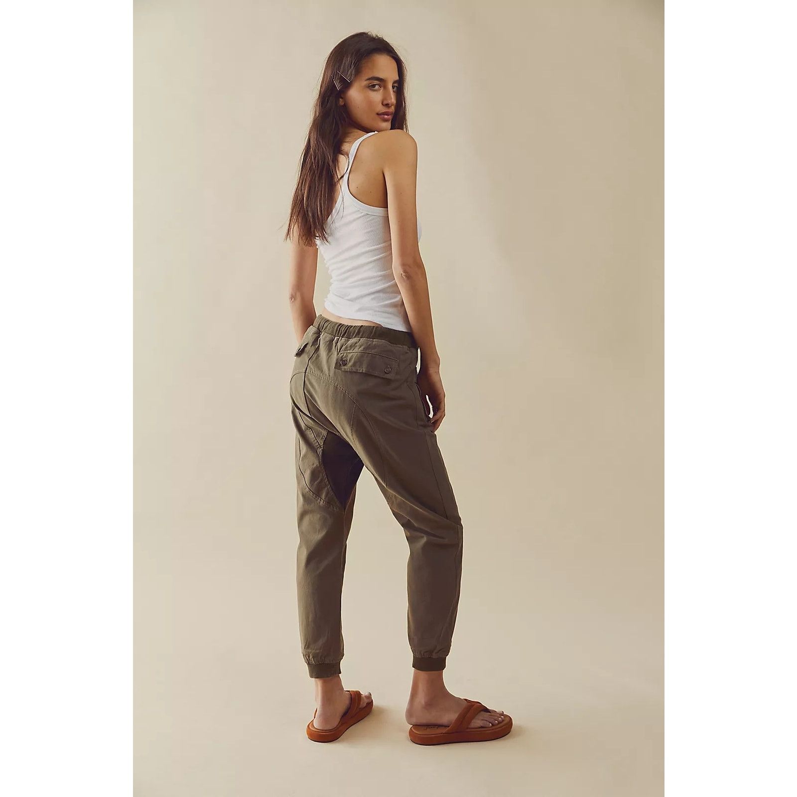 Free People × One Teaspoon New OneTeaspoon Cargo Cadet Jogger Pants $158 SIZE 26 Khaki Size 26" / US 2 / IT 38 - 3 Thumbnail