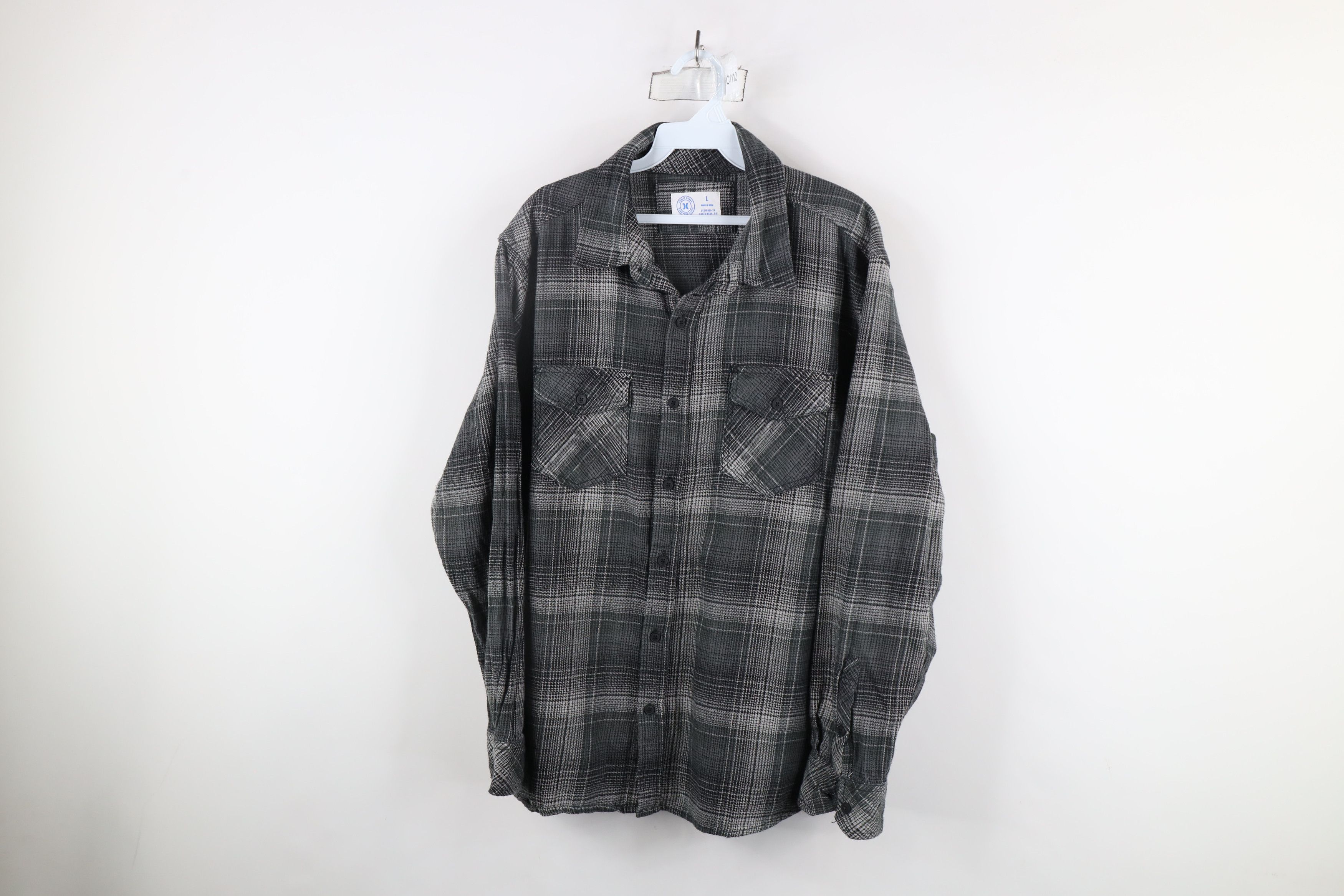 Hurley × Vintage Vintage Hurley Surfing Pocket Flannel Collared Button Shirt Size US L / EU 52-54 / 3 - 1 Thumbnail