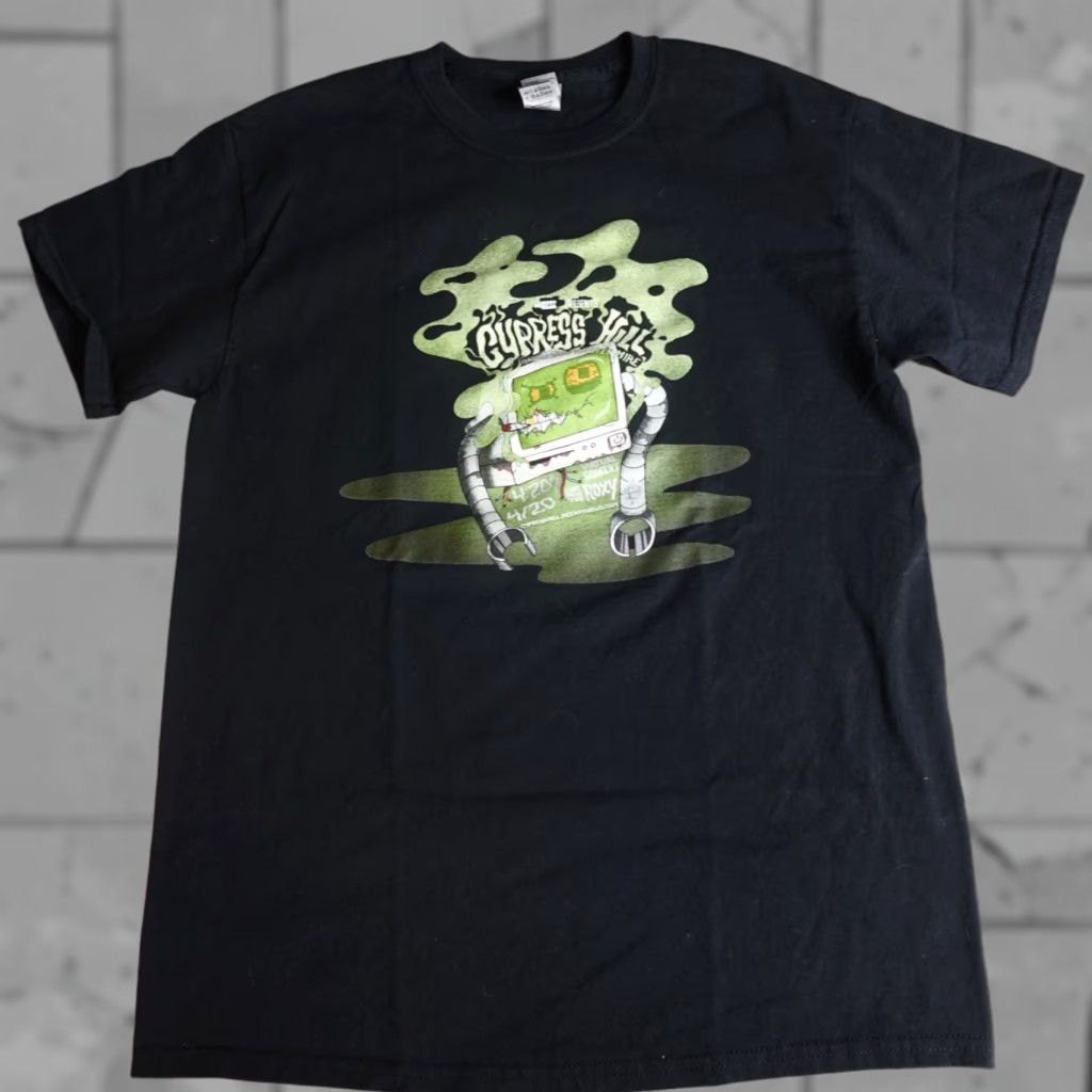 Gildan Cypress Hill Shirt Medium Black Live from The Roxy Scuba Steve 4/20 2021 Shirt Mens M Black Graphic Print T-Shirt Gildan 5000 Size US M / EU 48-50 / 2 - 1 Thumbnail