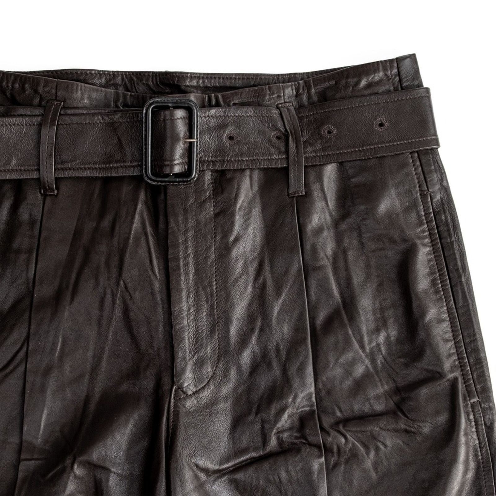 Polo Ralph Lauren NWT Polo Ralph Lauren Lambskin High-Rise Pants Brown Size 12 Size 34" / US 12 / IT 48 - 9 Thumbnail