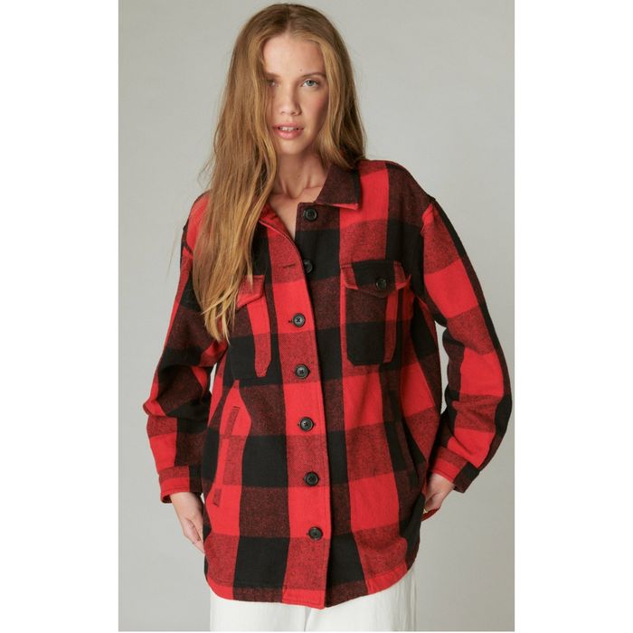 Lucky Brand Lucky Brand Plaid Oversized Button Up Shirt Jacket Small ...