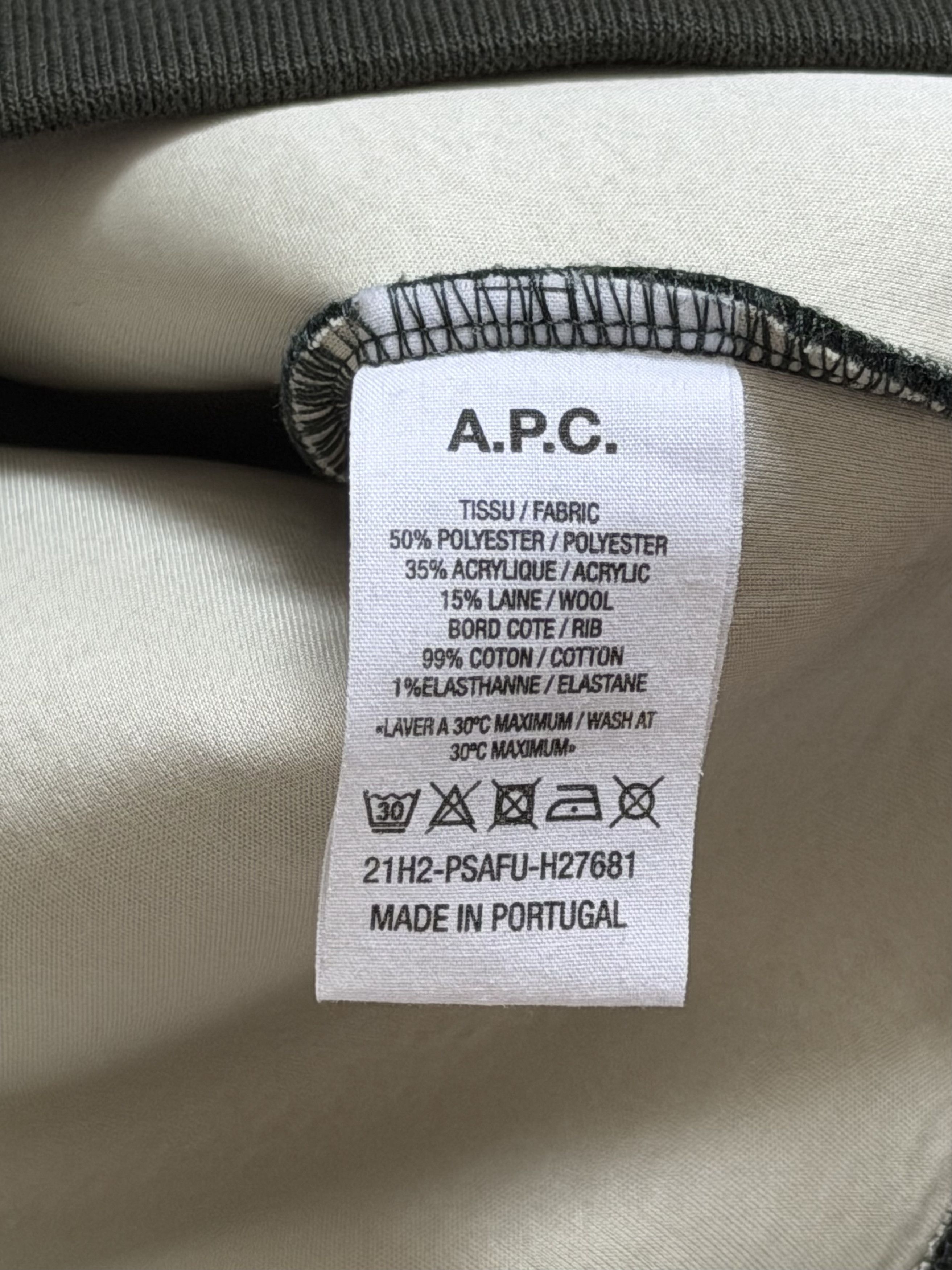 A.P.C. Olive Green Crew Neck Size US M / EU 48-50 / 2 - 5 Thumbnail