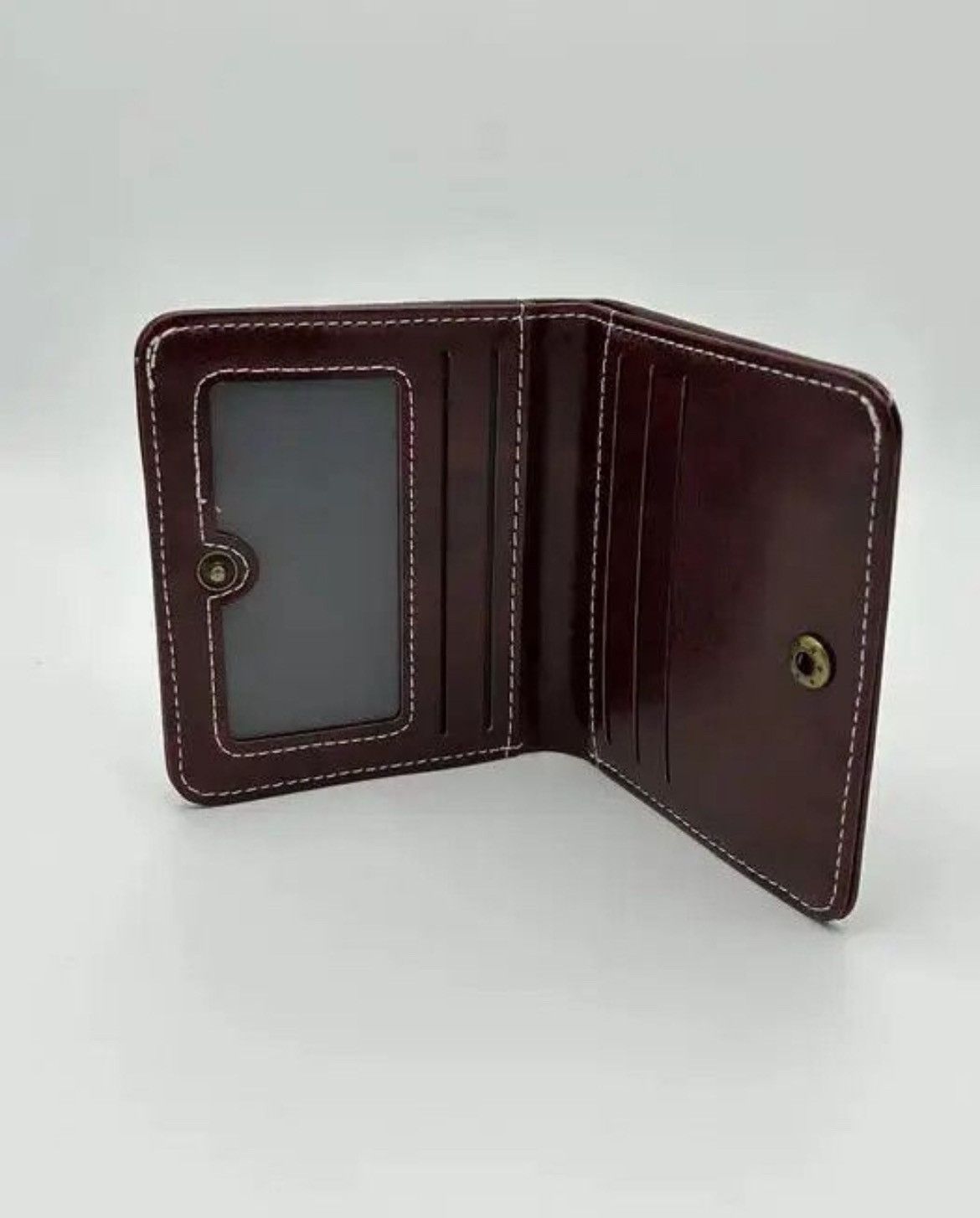 Japanese Brand × Vintage Y2K Leather Cross Wallet (burgundy) Size ONE SIZE - 5 Thumbnail