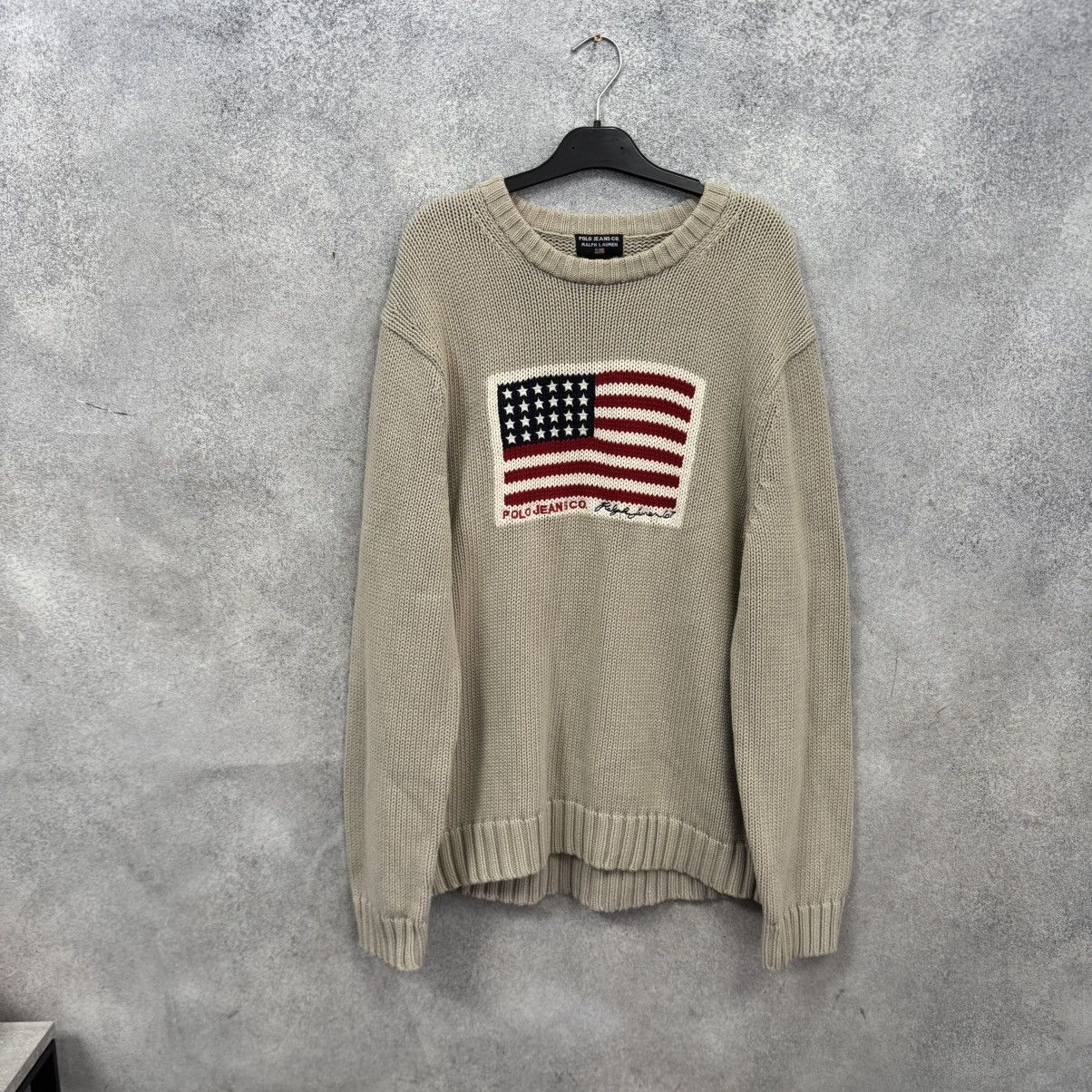 Polo Ralph Lauren Polo Ralph Lauren sweater USA Flag Vintage 90s Size US L / EU 52-54 / 3 - 1 Thumbnail