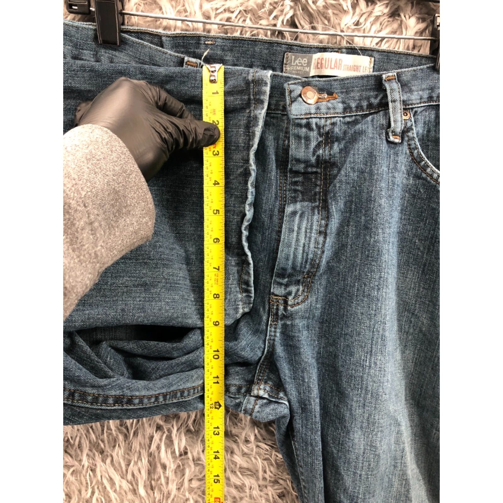 Lee Lee Jeans Straight 40x30 Mens Regular Regular Waist Blue Mid Rise 5-Pocket Denim Vintage No N/A Size US 40 / EU 56 - 4 Thumbnail