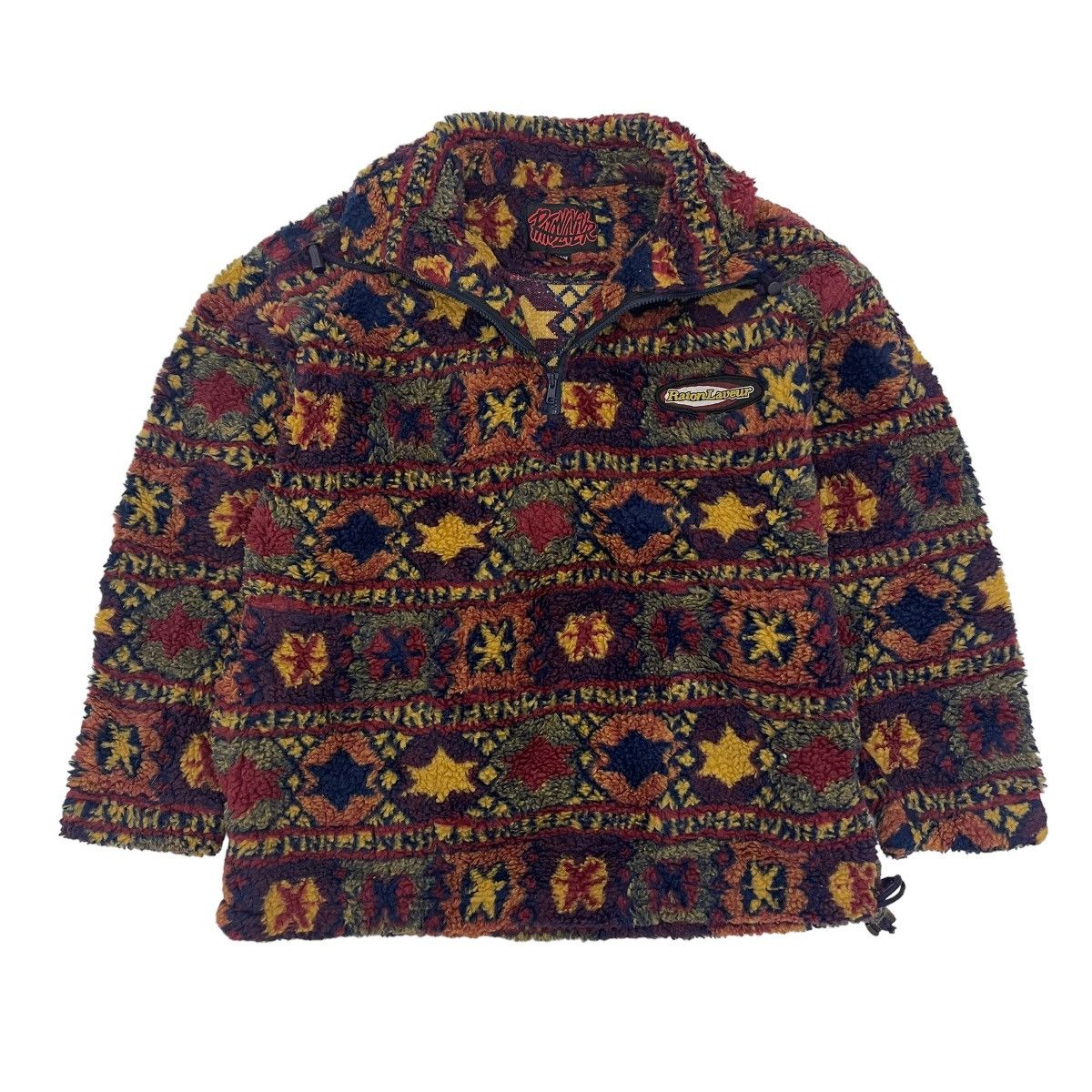 Art Comes First ⚡️Vintage Ratonlaveur Printed Sherpa Fleece Half Zip Sweater Size US L / EU 52-54 / 3 - 3 Thumbnail