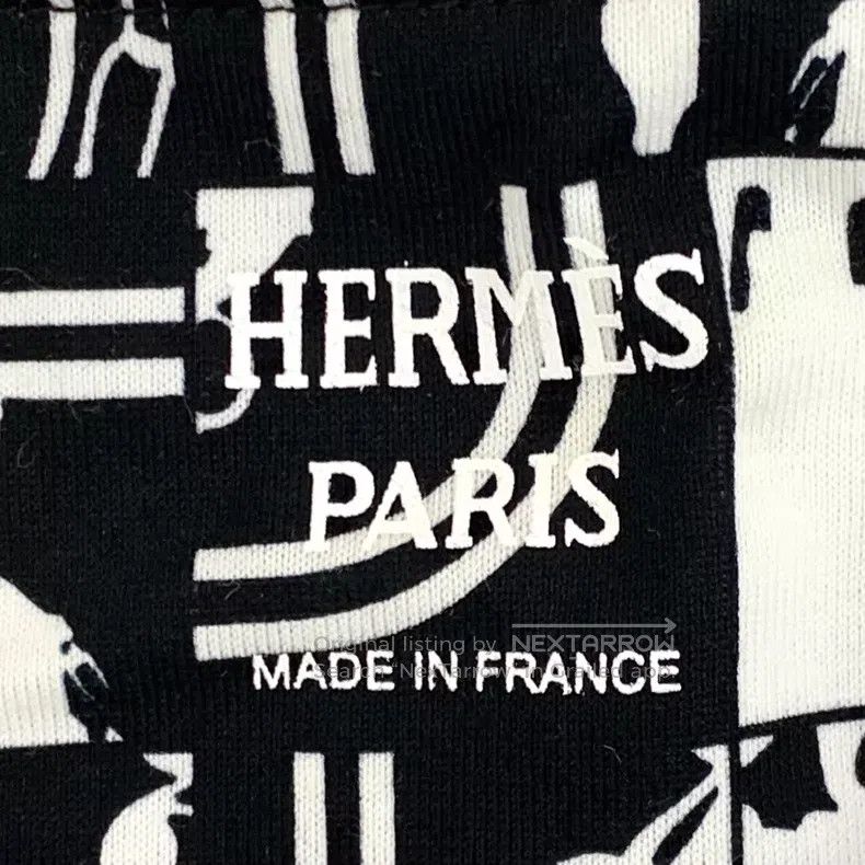 Hermes Hermes Black geometric pattern printed cotton round neck s Size XS / US 0-2 / IT 36-38 - 5 Thumbnail